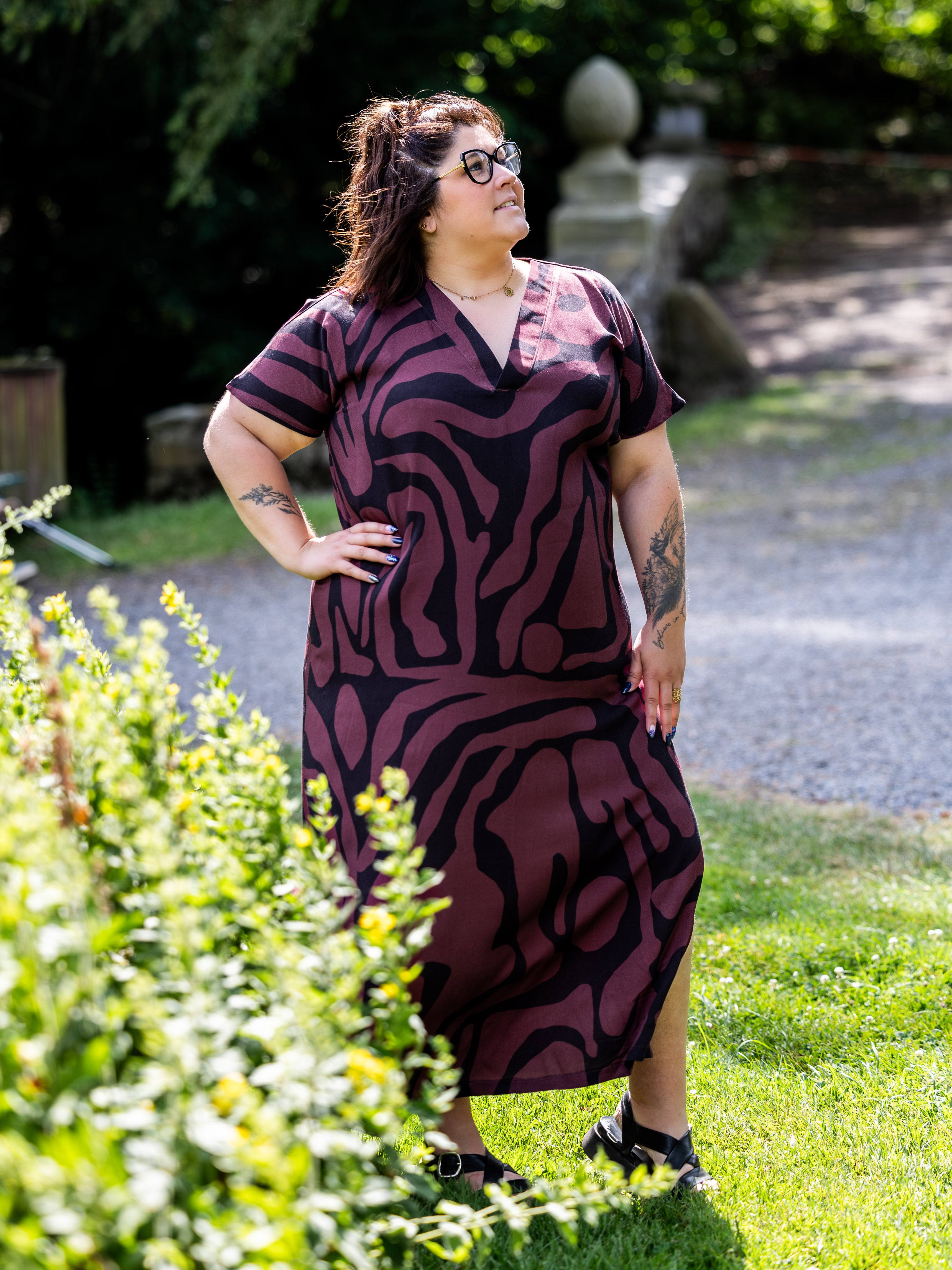 Twill de viscose aubergine - duo
