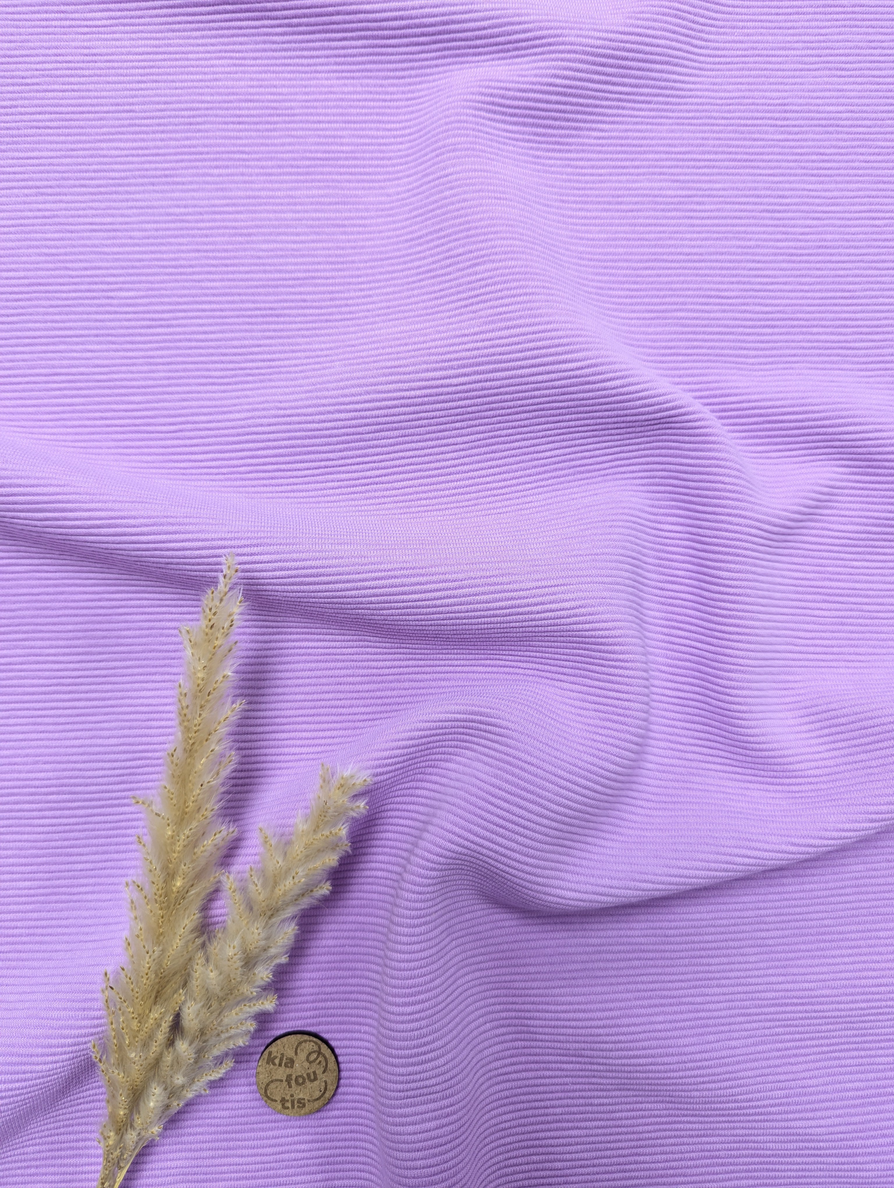 Jersey ottoman strié - lilas