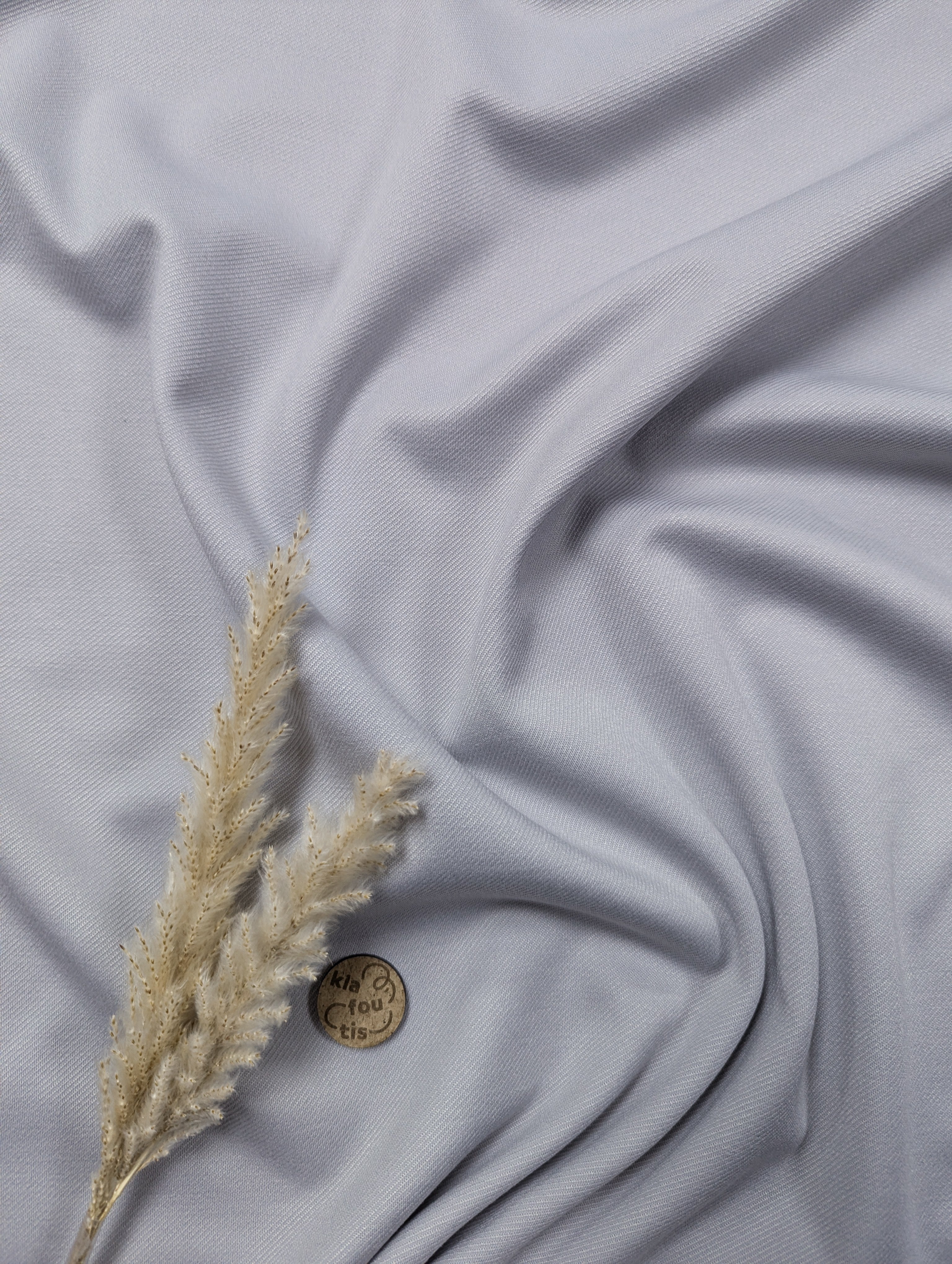 Twill extensible - gris clair