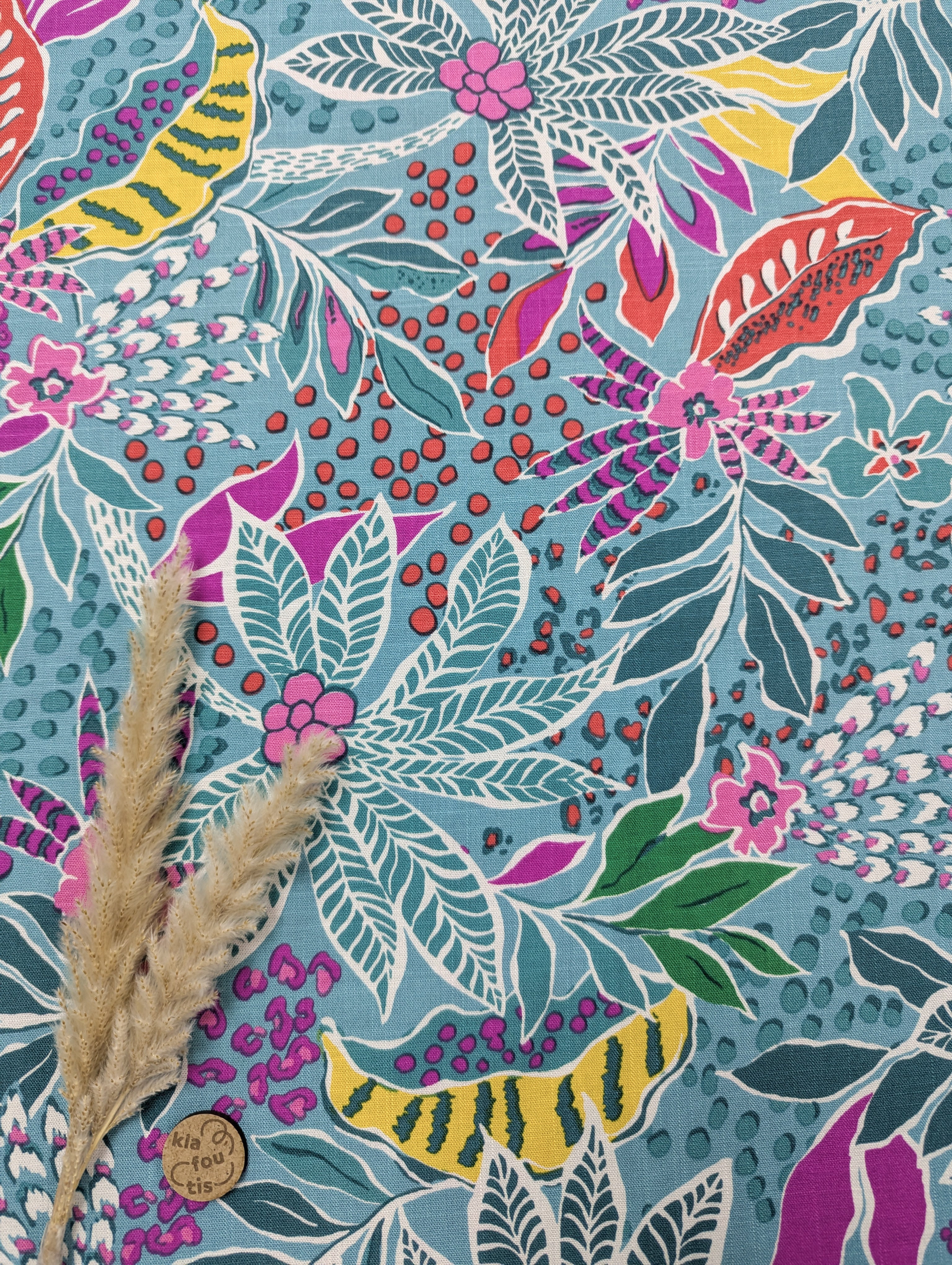 Popeline de viscose stretch turquoise - envie de soleil