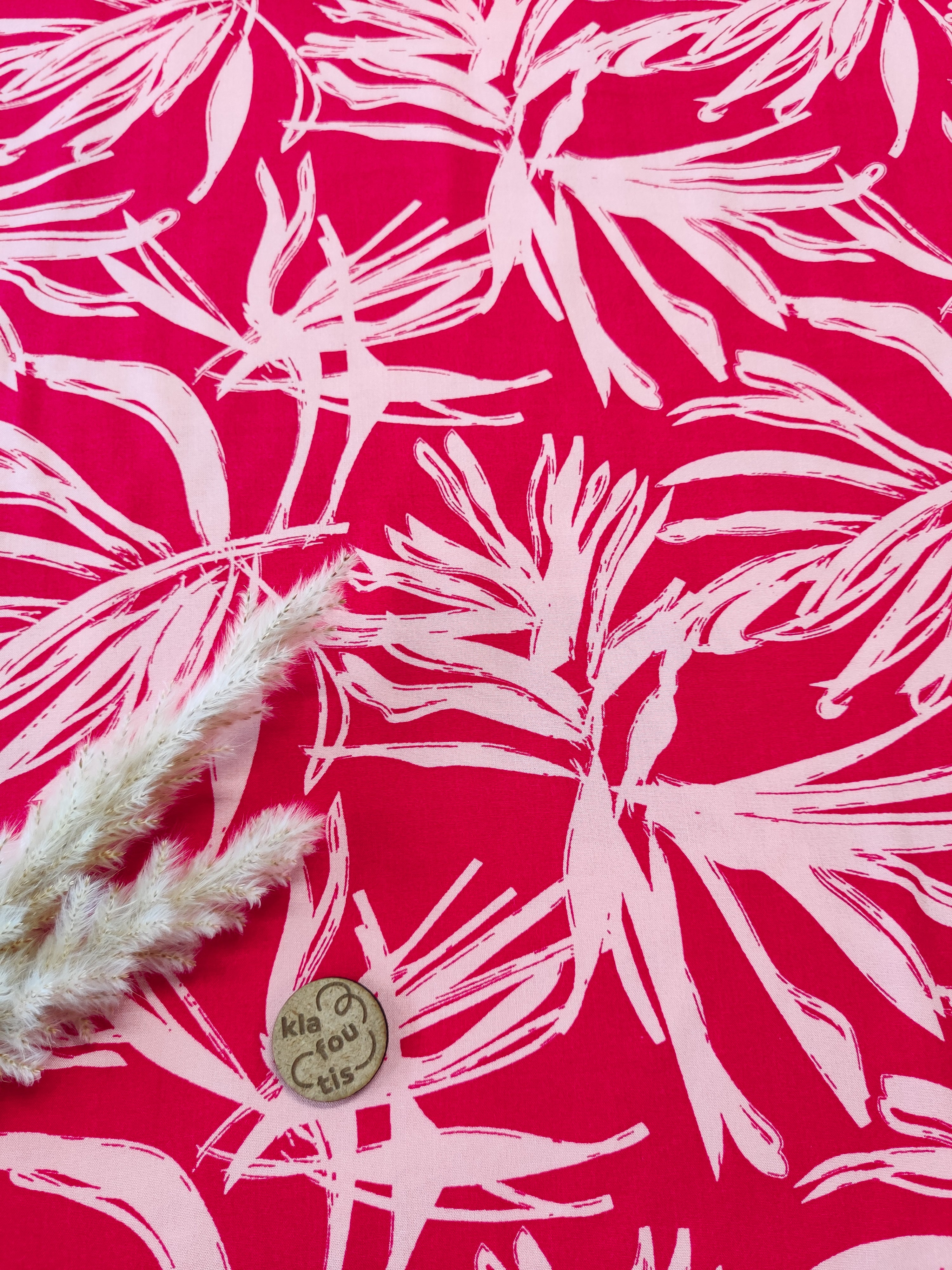 Popeline de viscose rouge - Sillage tropical