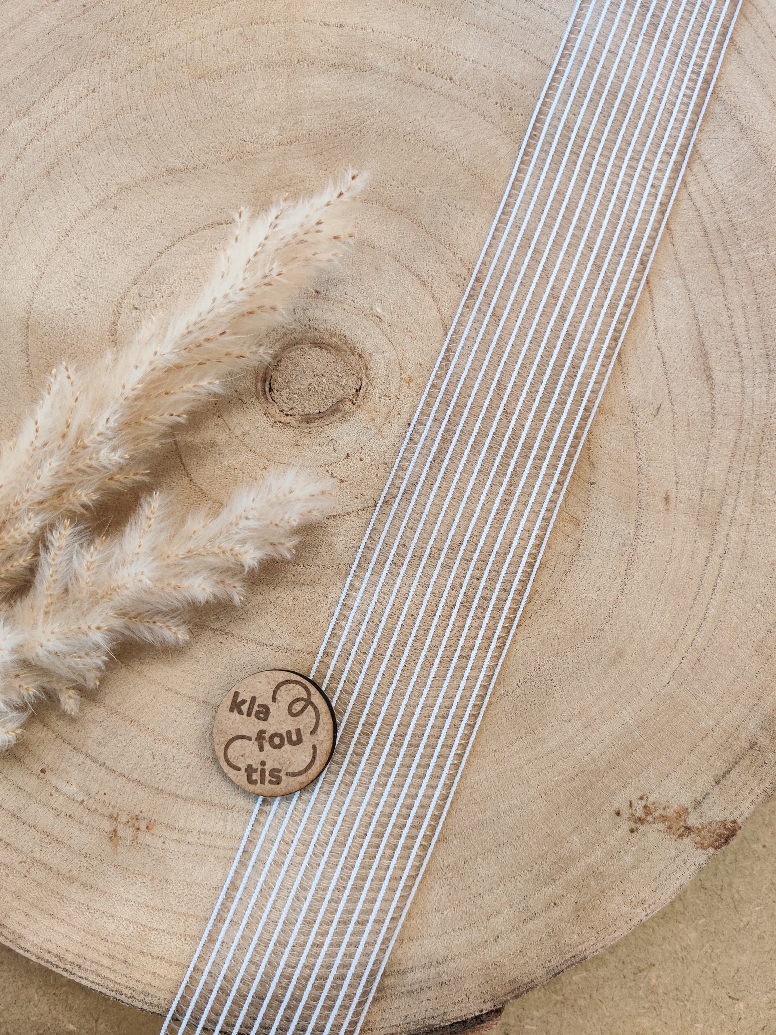 Ruban élastique pour smocks blanc ou noir 35mm