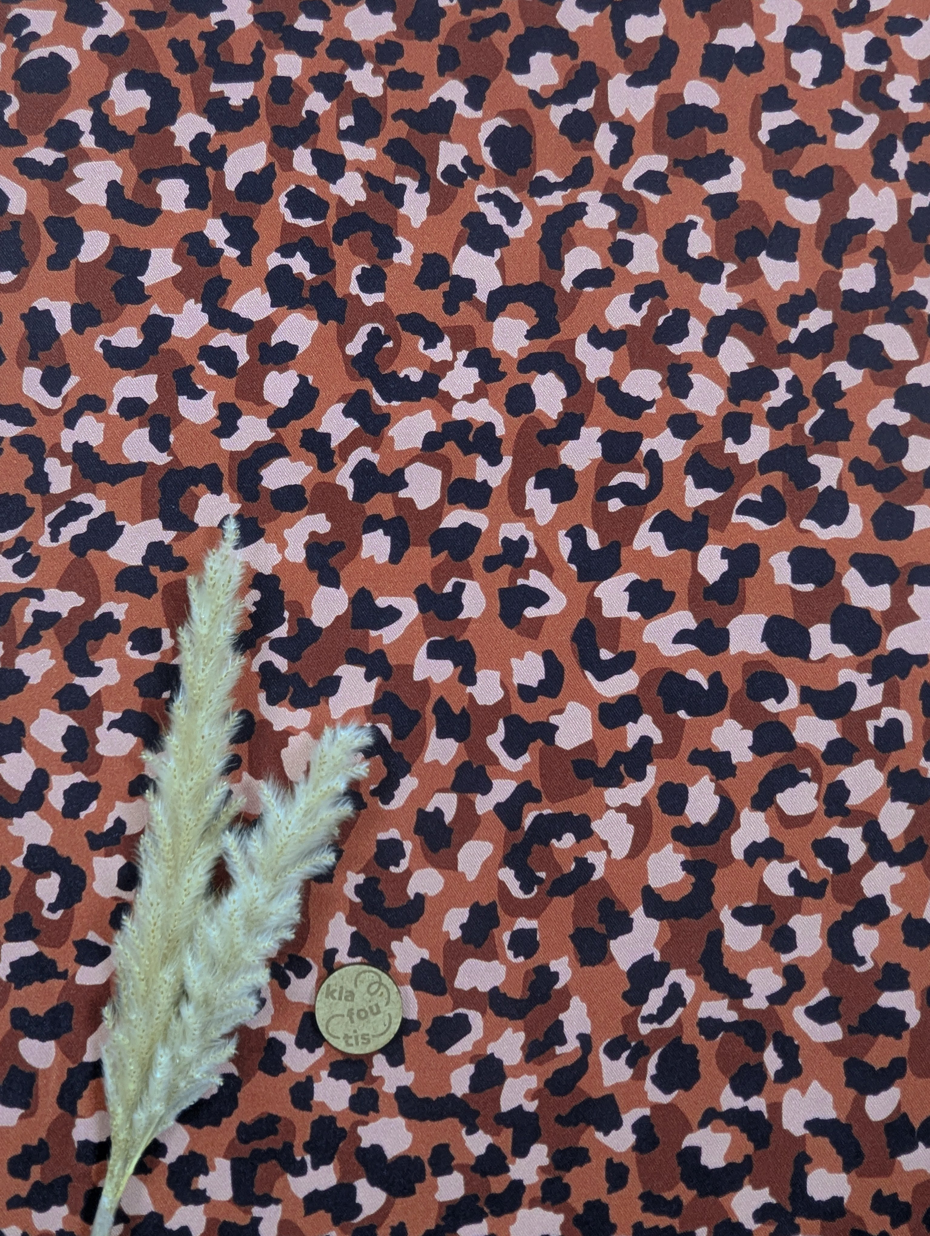 Twill de viscose brique - grrrrrrrr