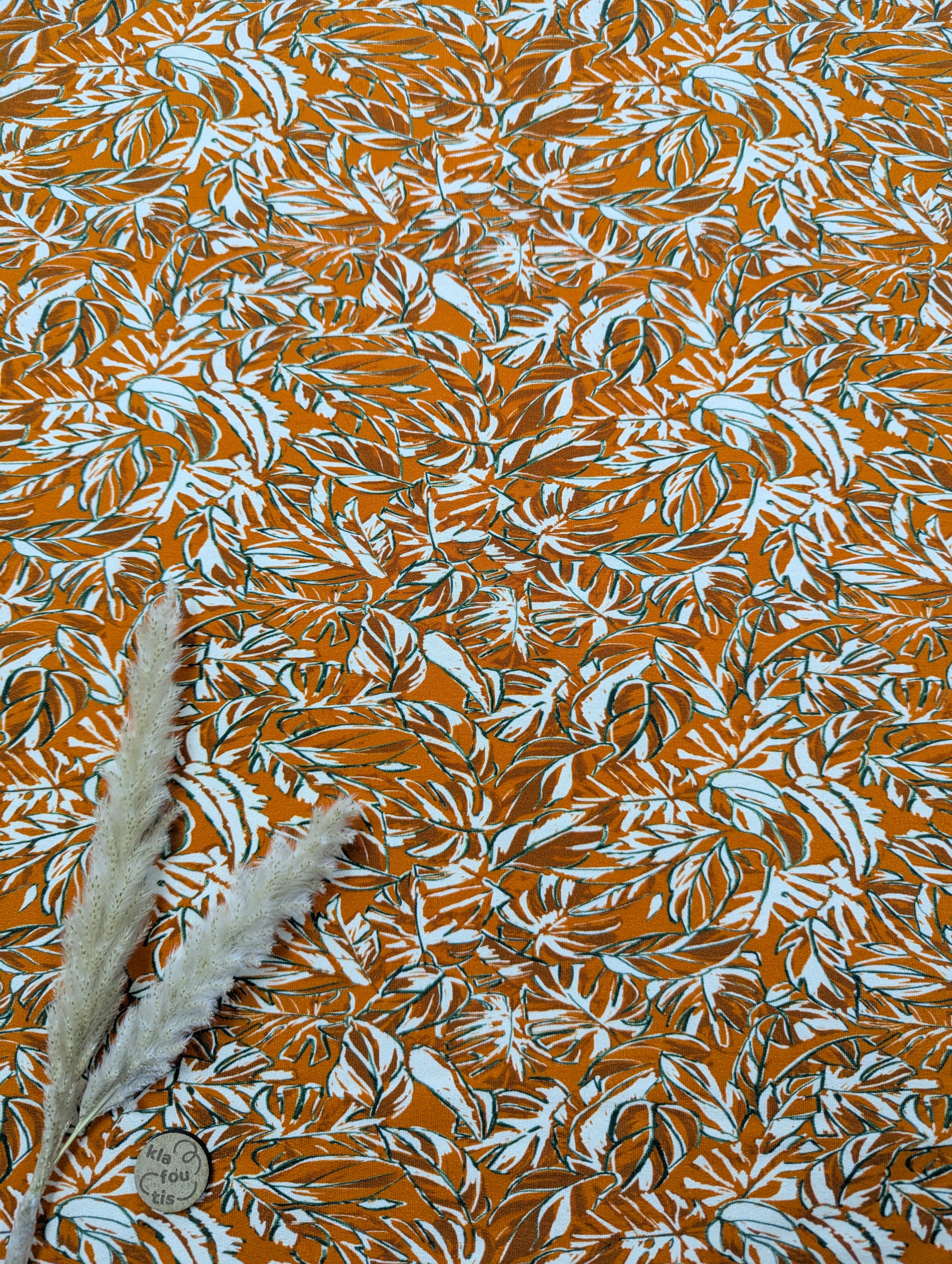 French Terry orange - méli-mélo végétal