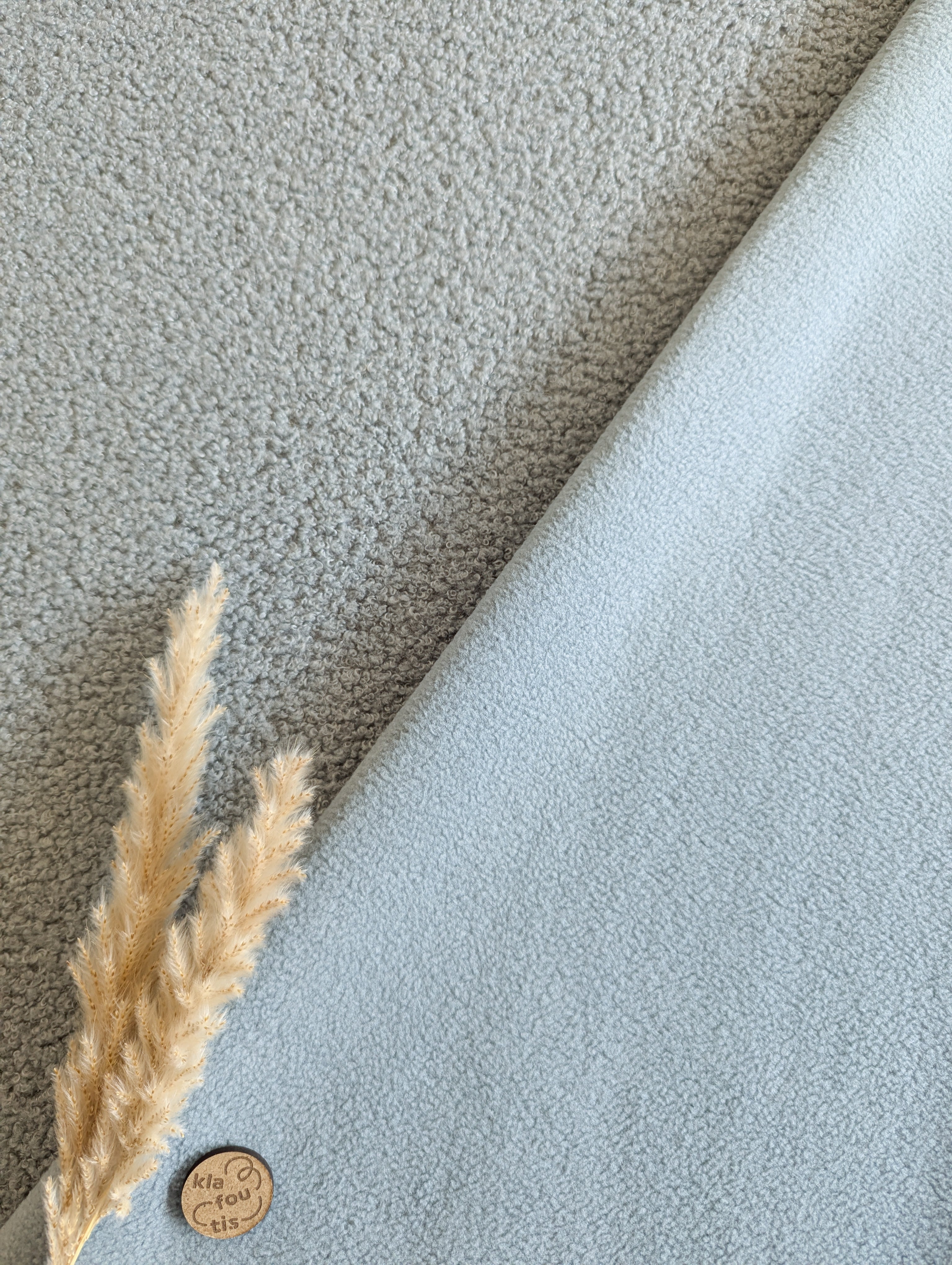 Teddy doublé polaire - gris bleu