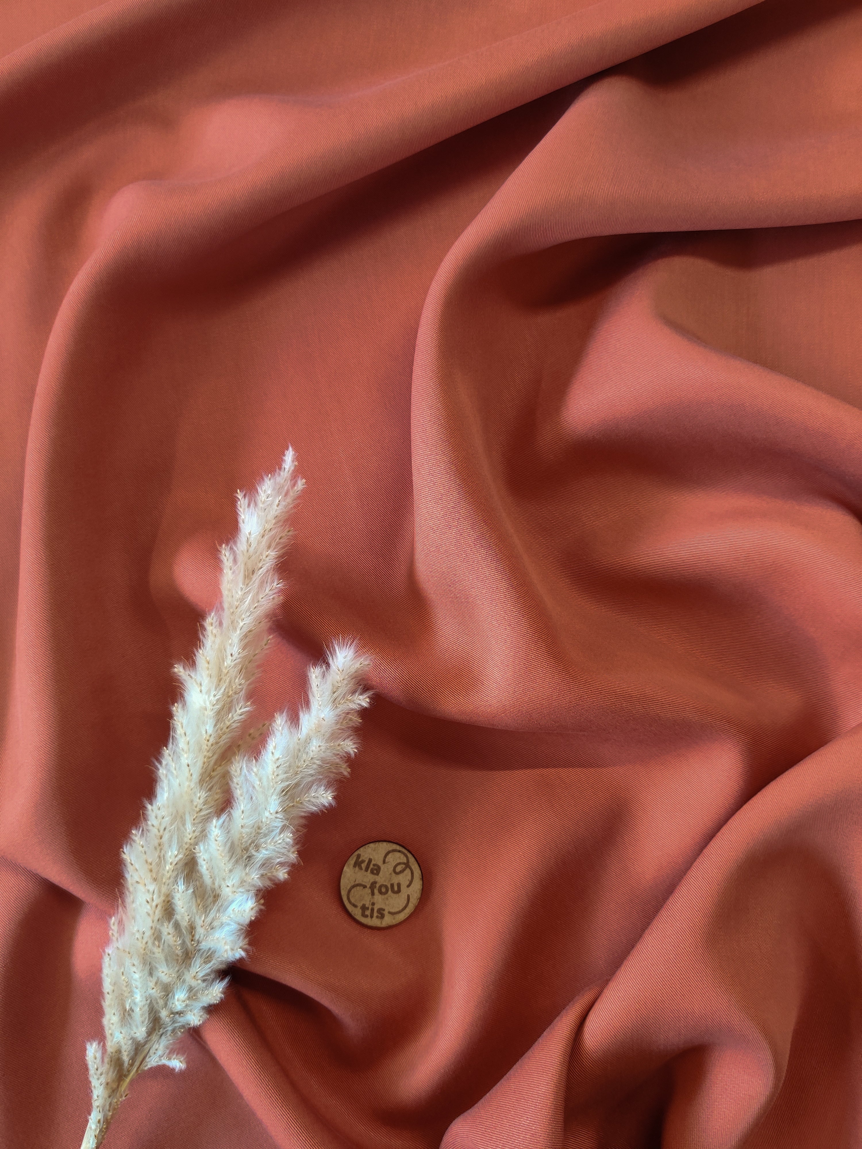 Twill de tencel - Orange brûlée