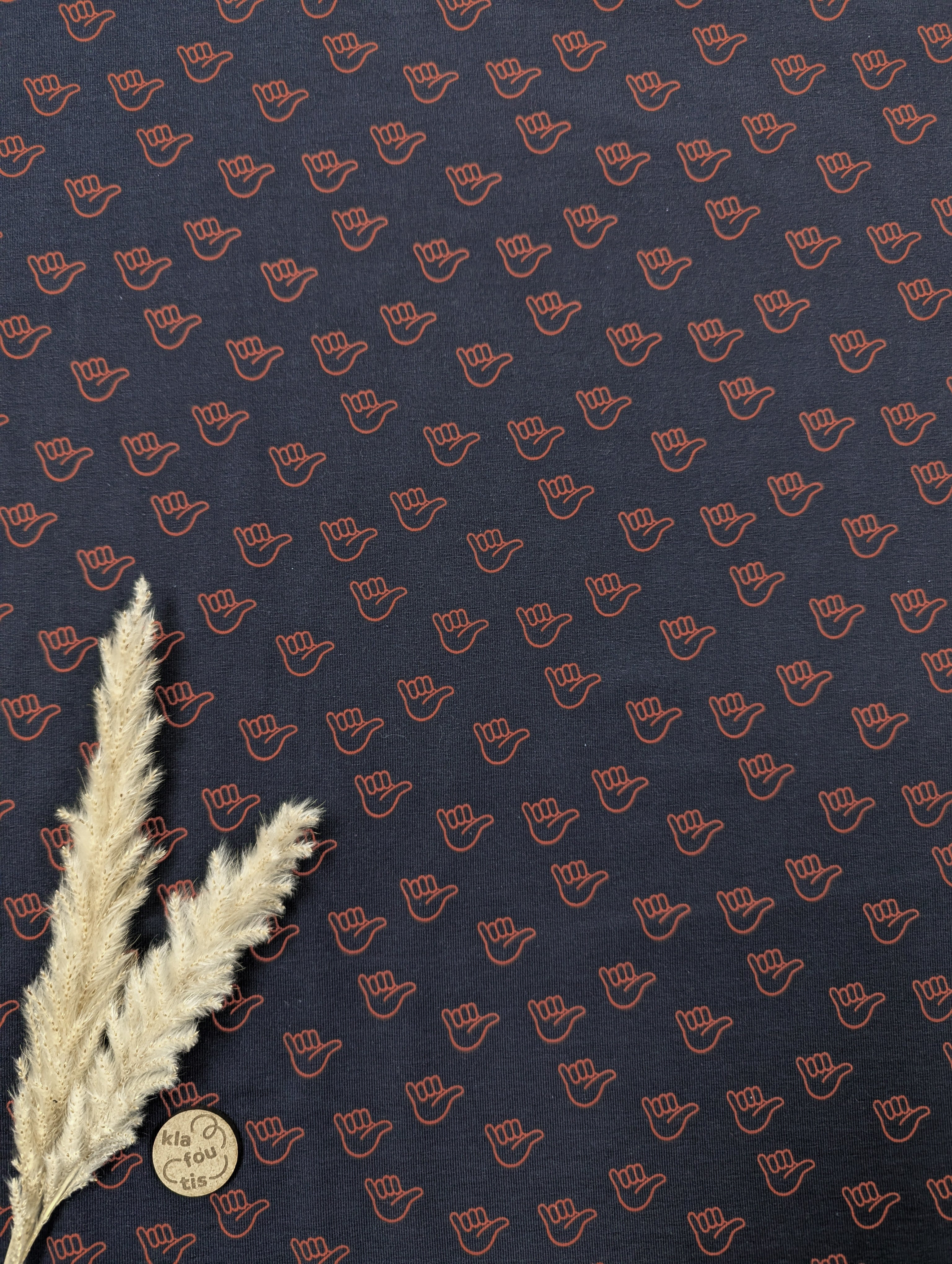 Jersey de coton bleu marine - Hang Loose by Käsoletti