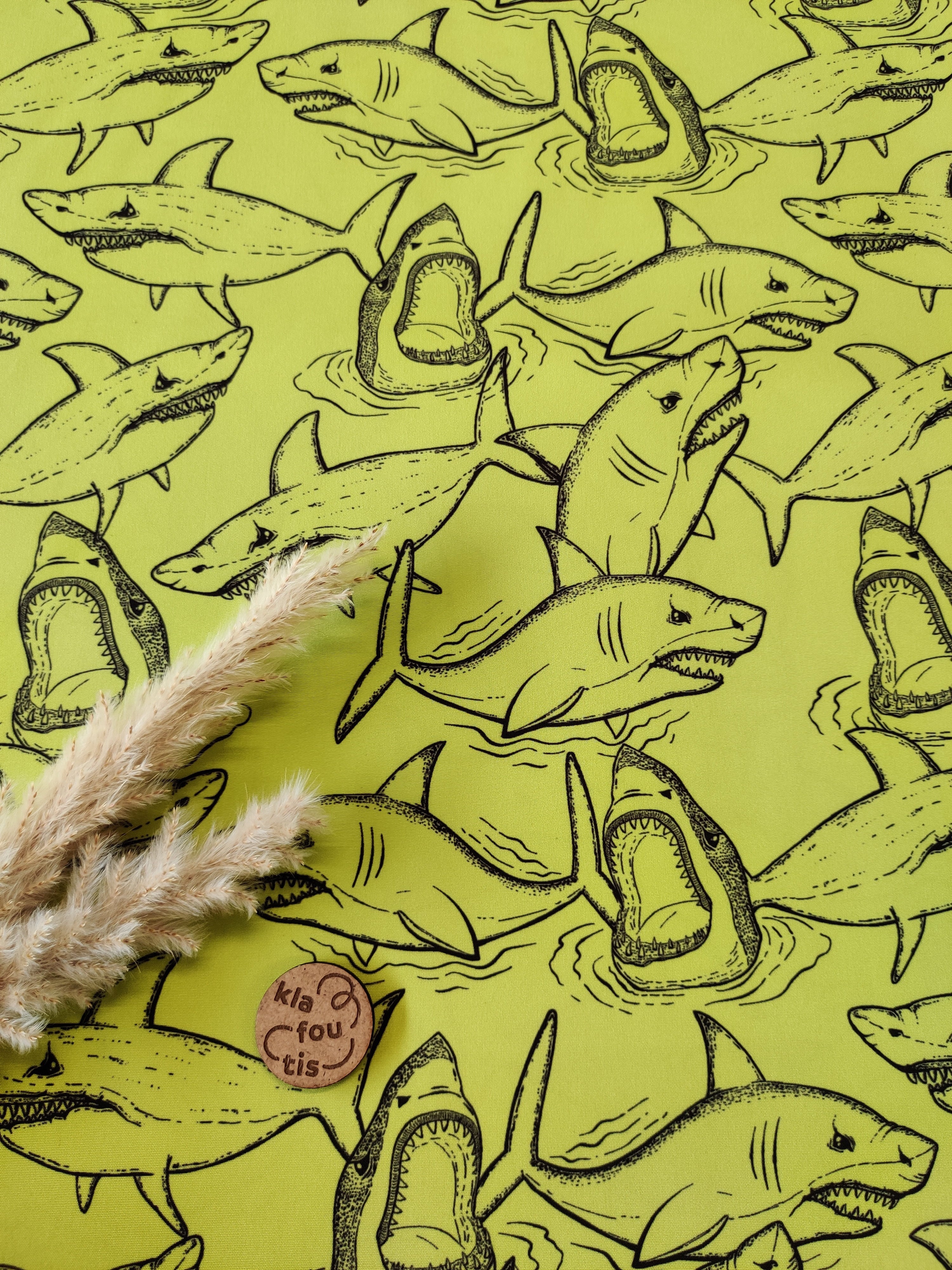 Short de bain déperlant lime - Alerte tropicale