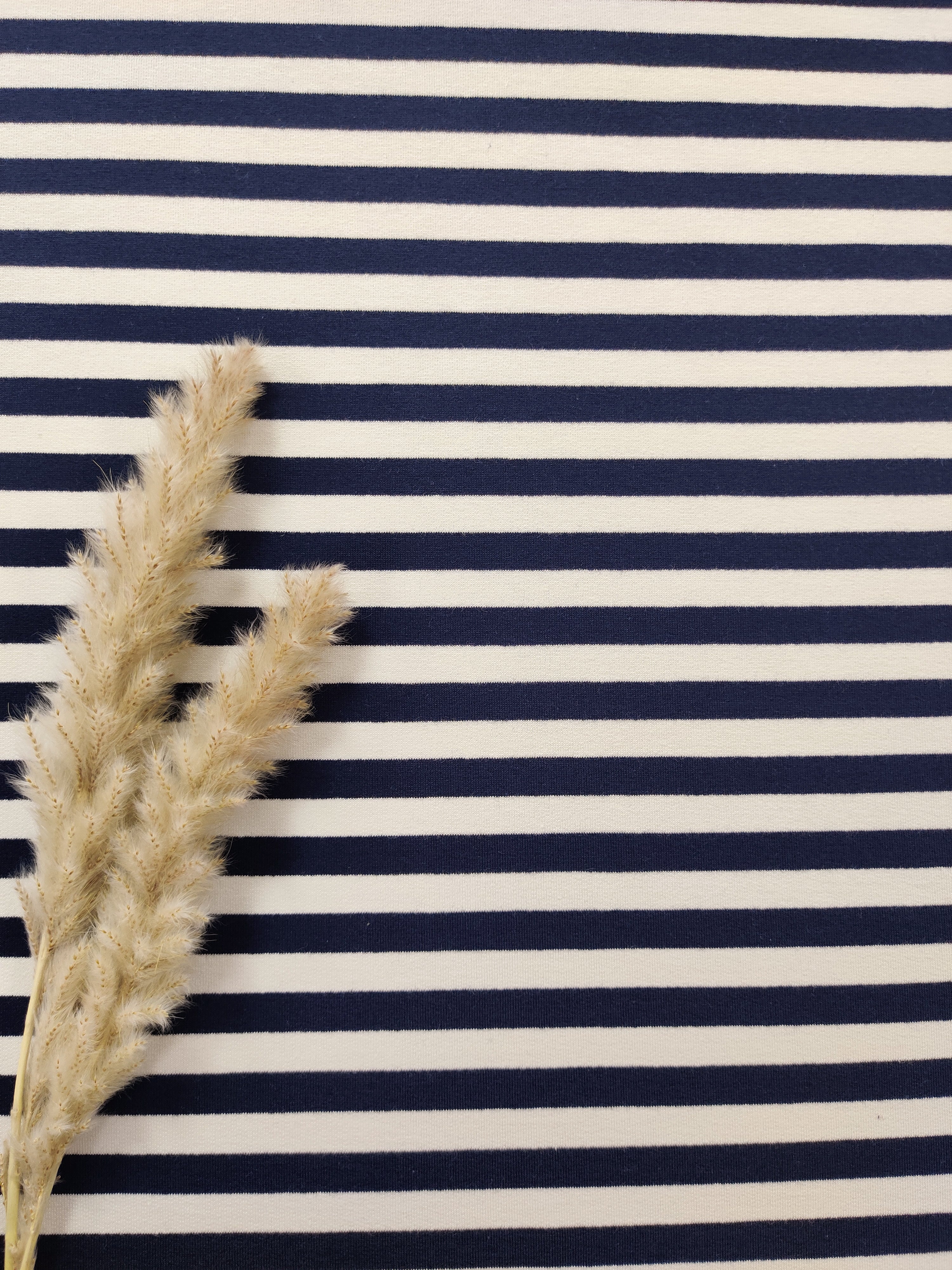 French Terry ligné - Bleu marine