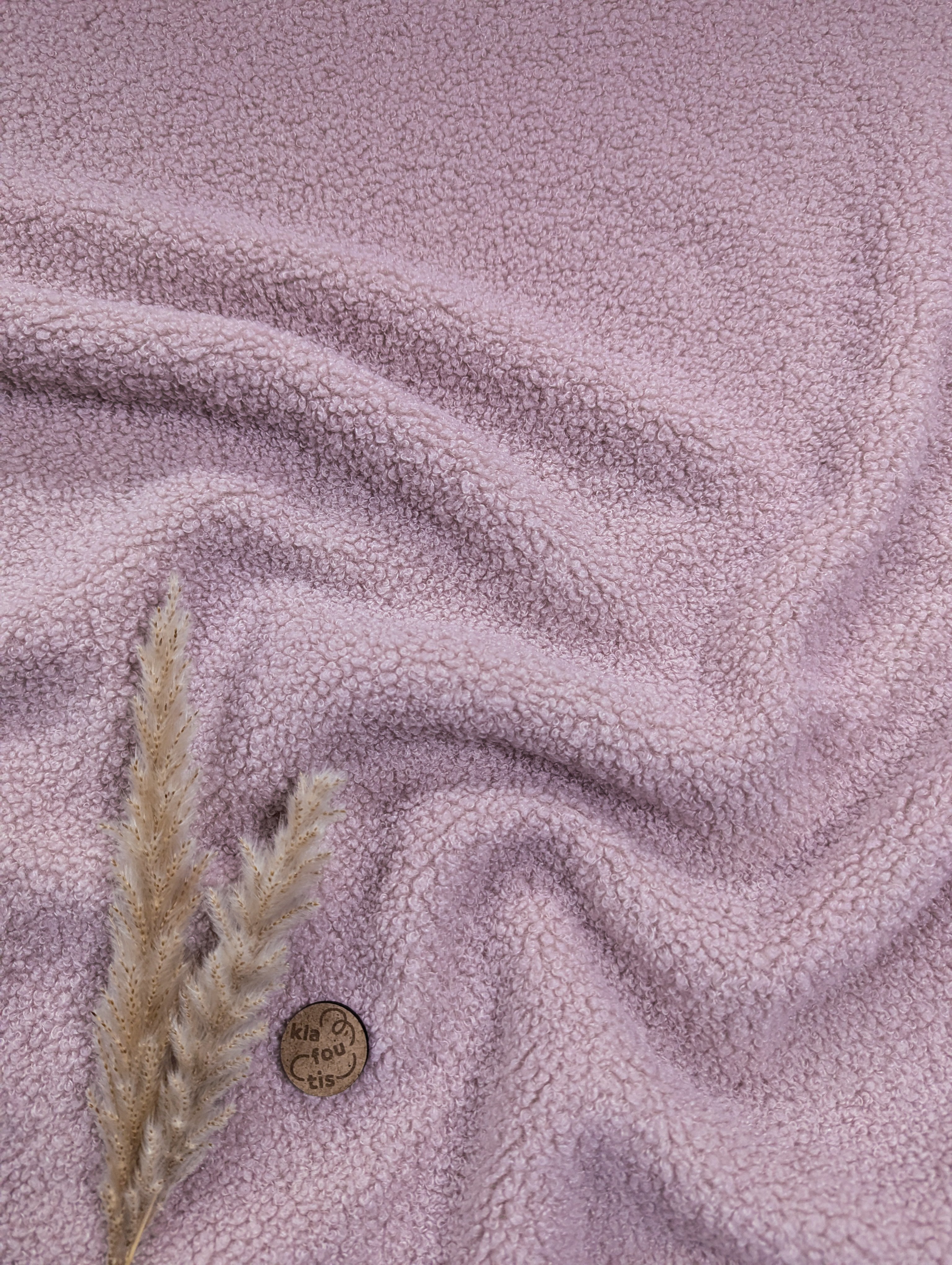 Teddy bouclé - rose poudré
