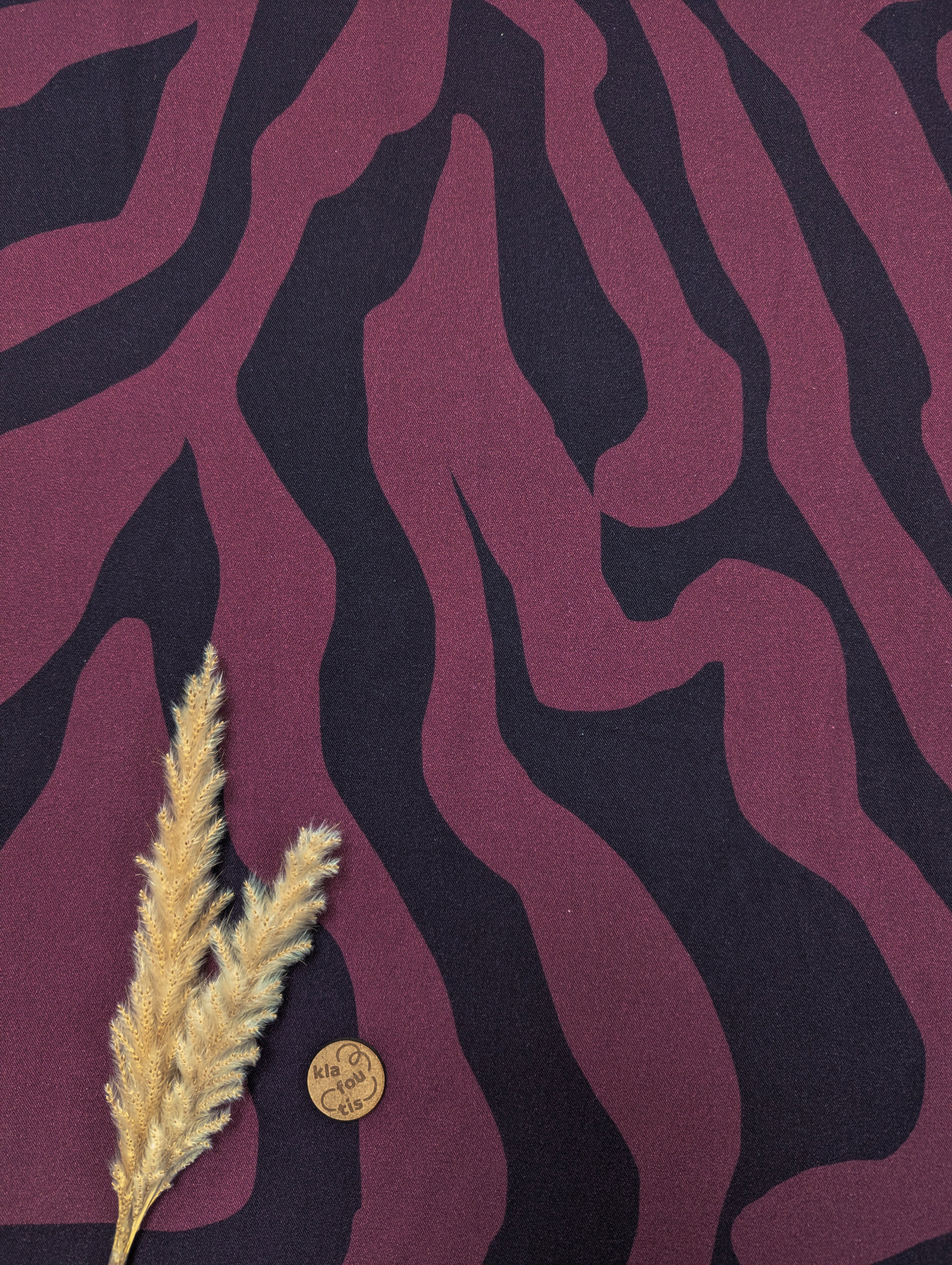 Twill de viscose aubergine - duo