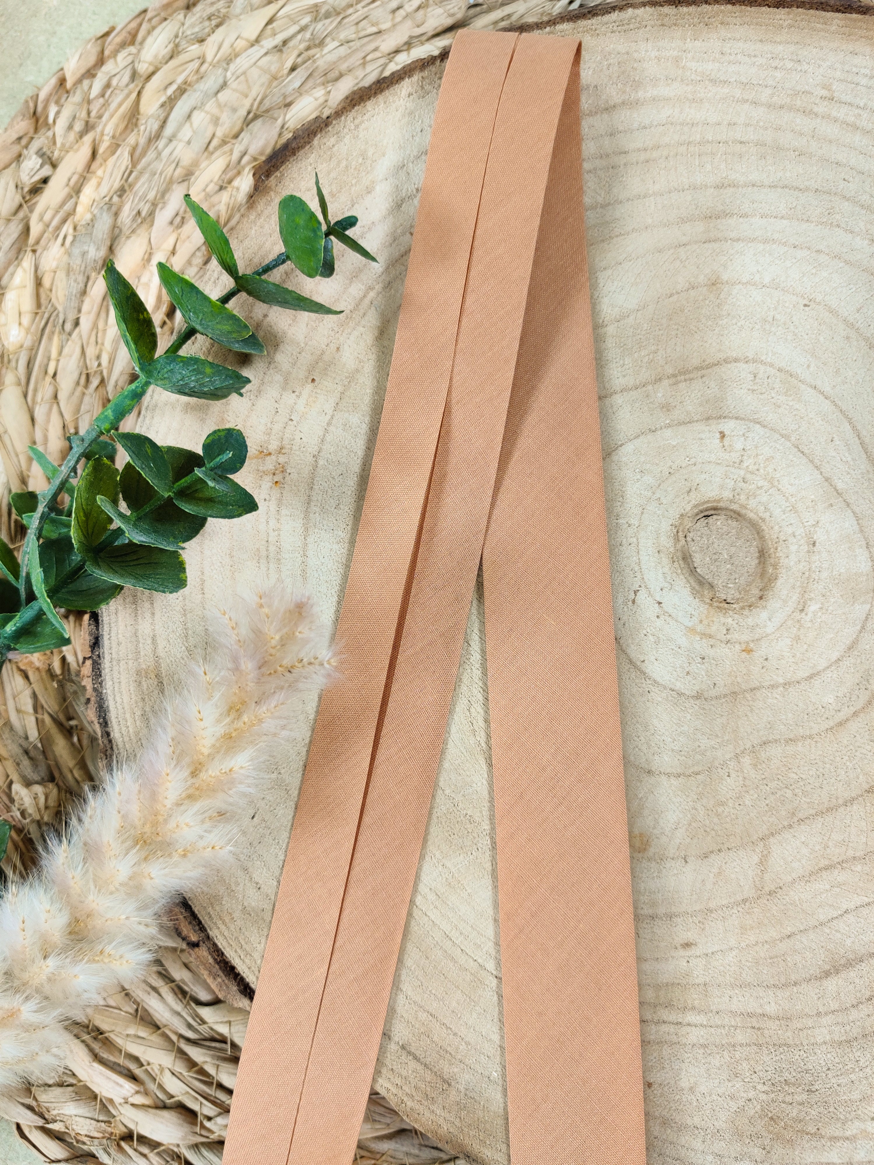 Biais pré-plié 27 mm - Caramel