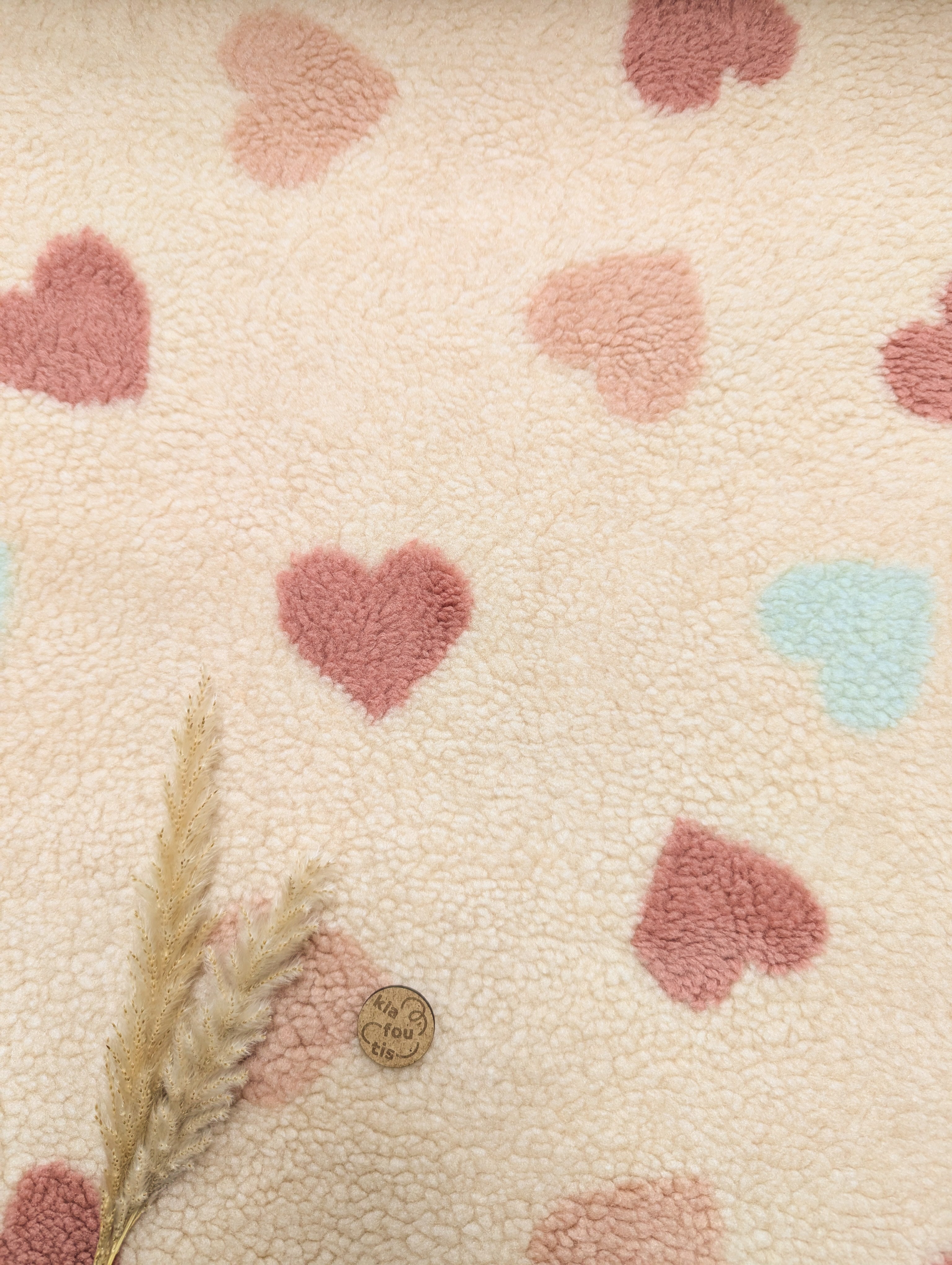 Teddy extensible crème - coeurs doux