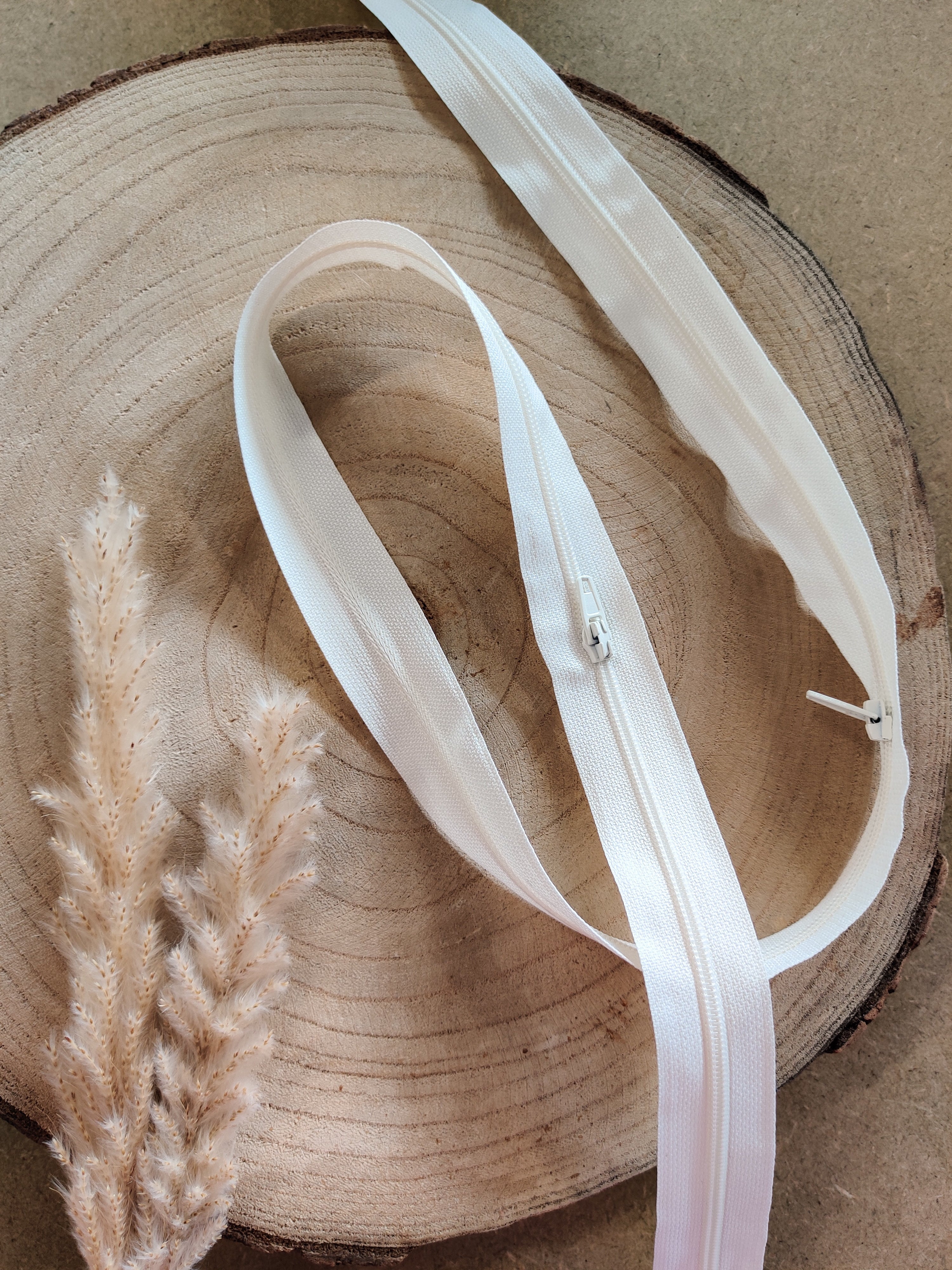 Zip au mètre - Ecru