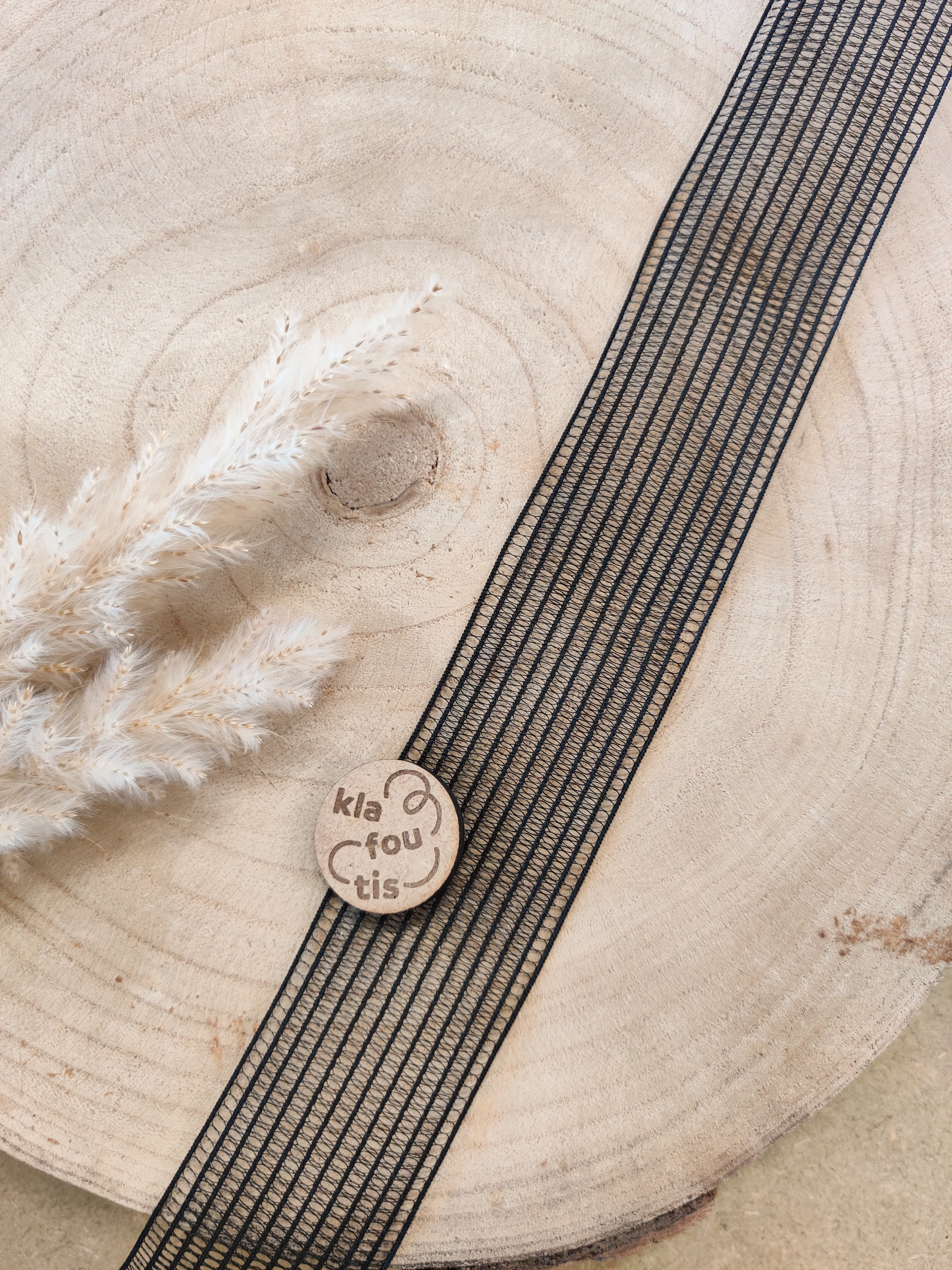 Ruban élastique pour smocks blanc ou noir 35mm