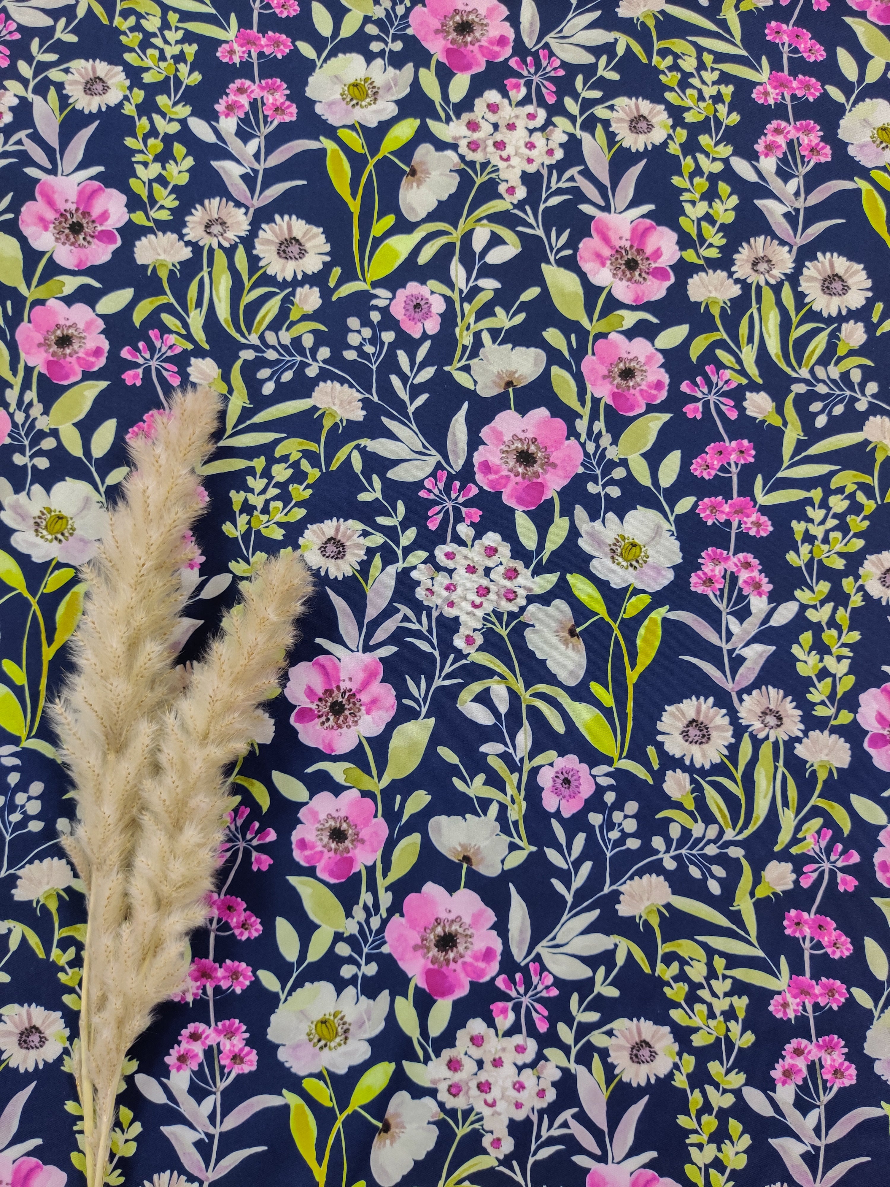 Softshell bleu marine - Bouquet champêtre