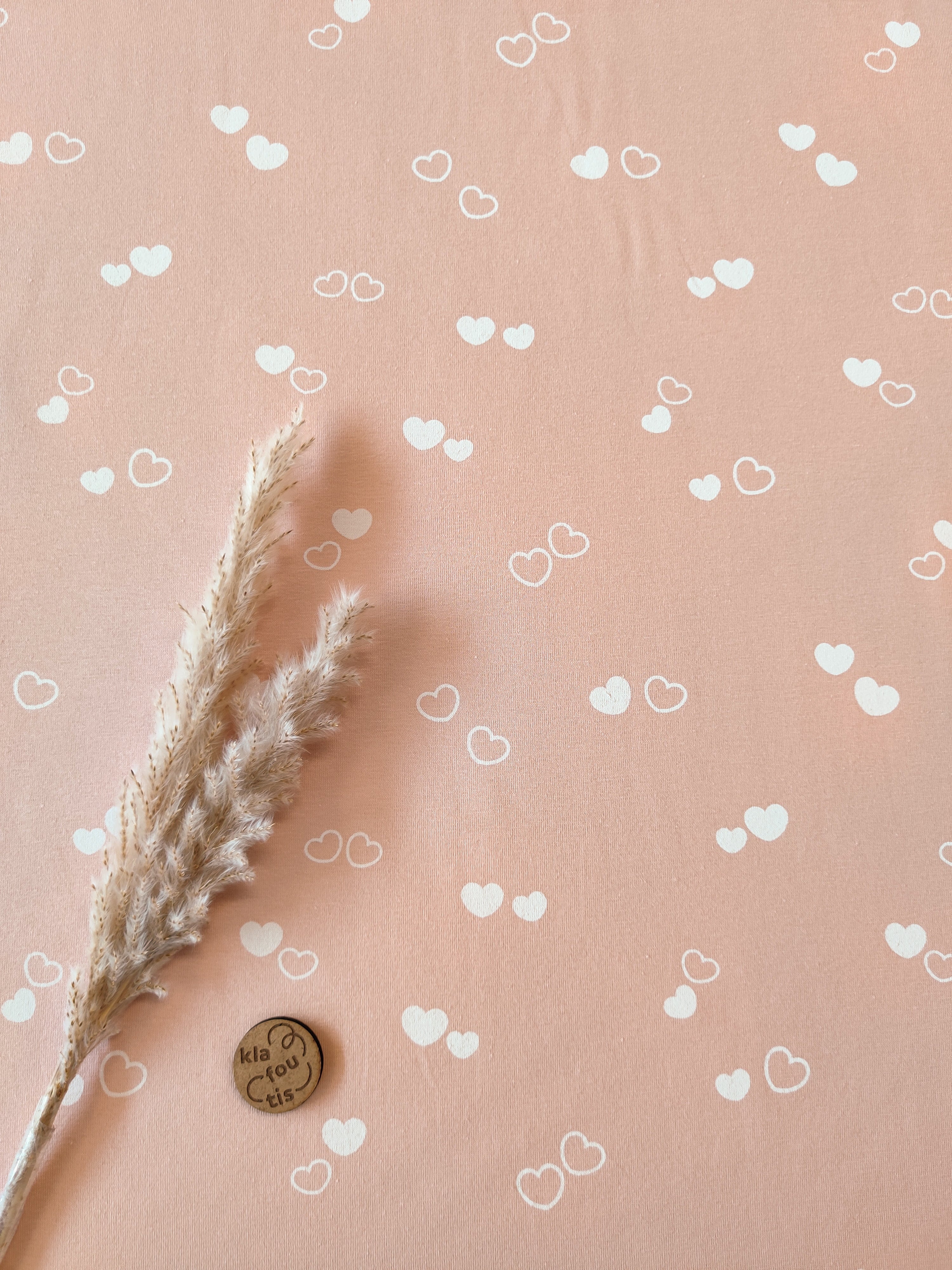 Jersey de coton rose clair - Étreinte douce