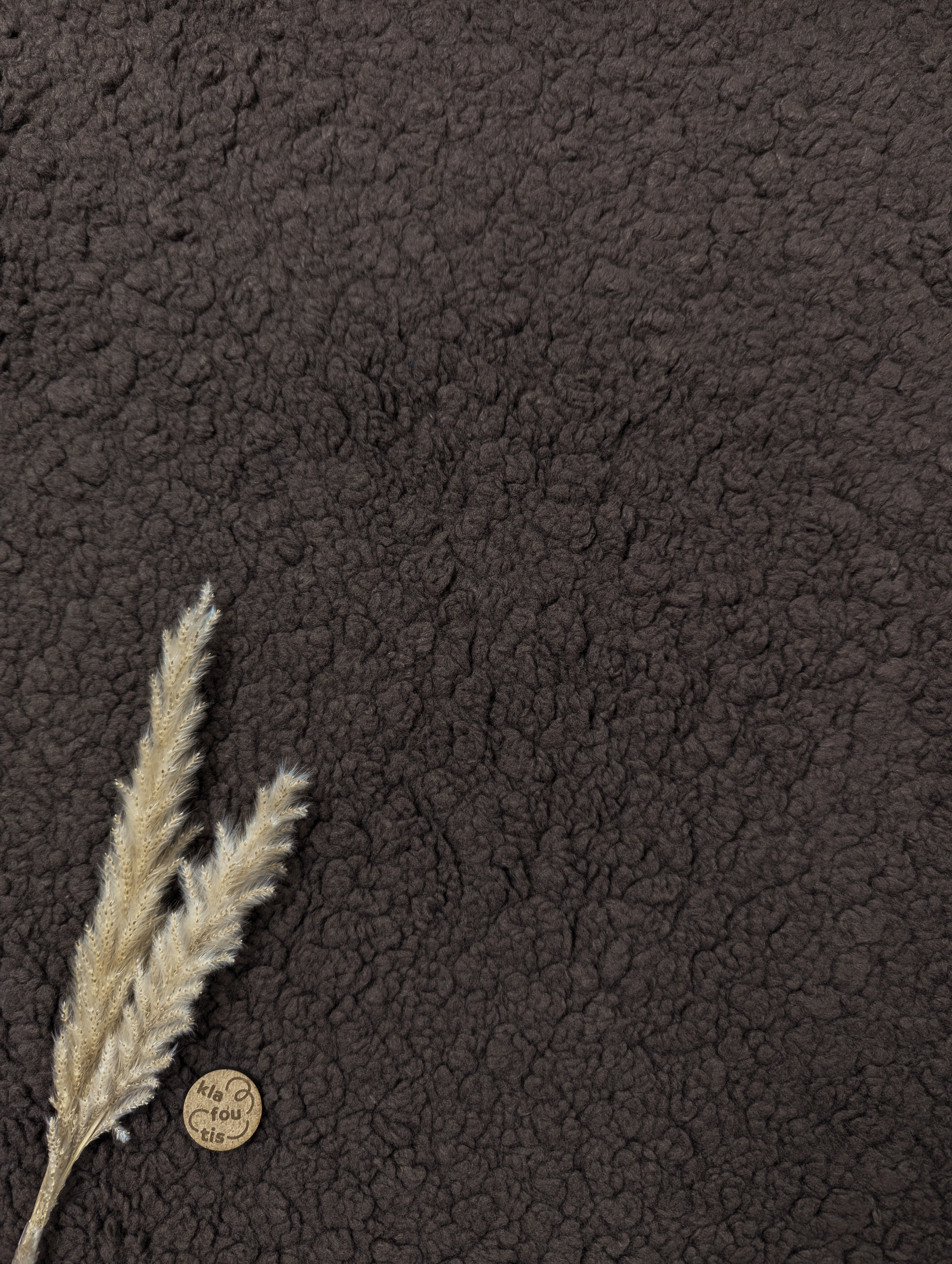 Teddy bouclé épais effet mouton - chocolat