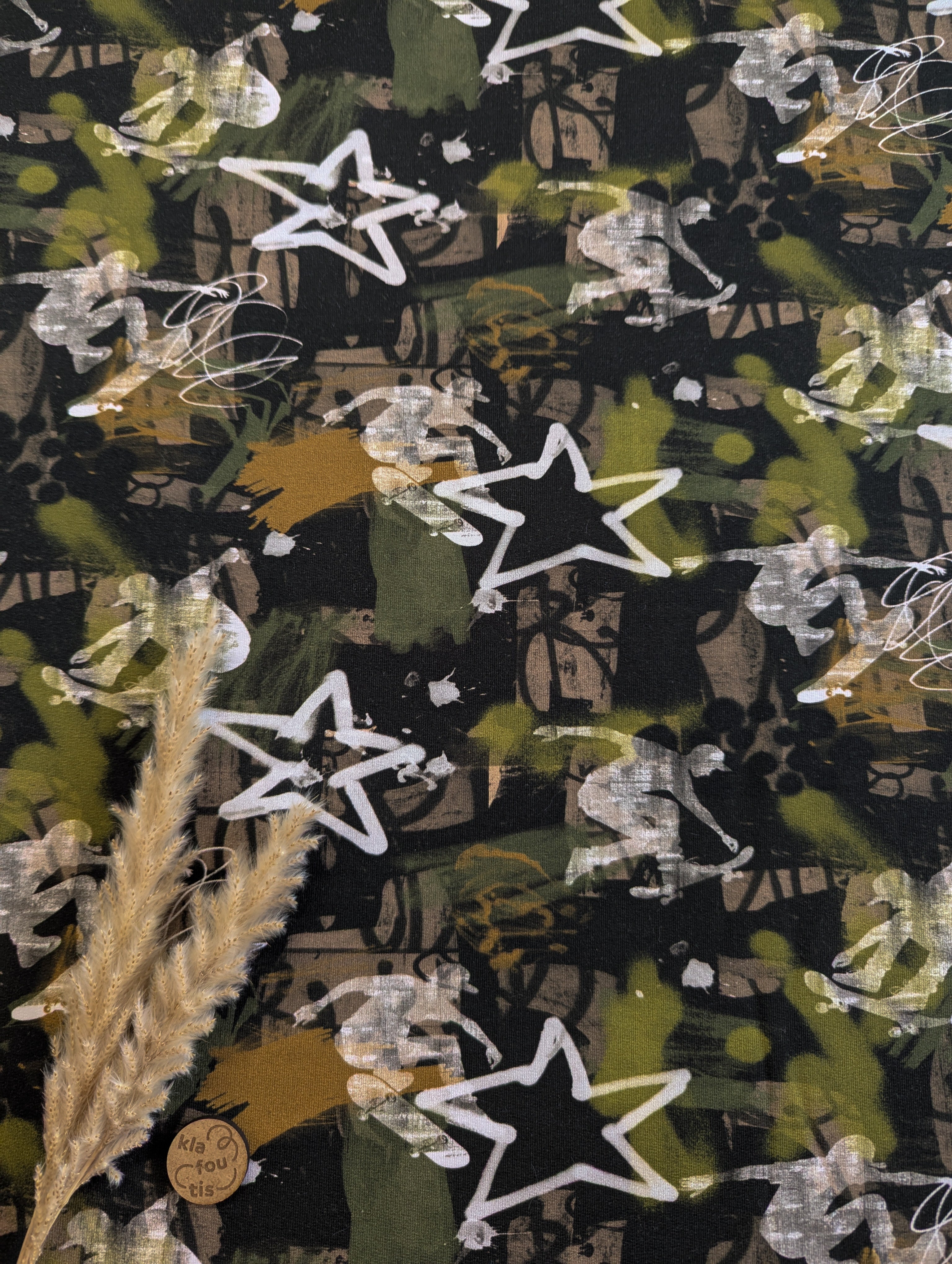 French Terry vert kaki -  skate