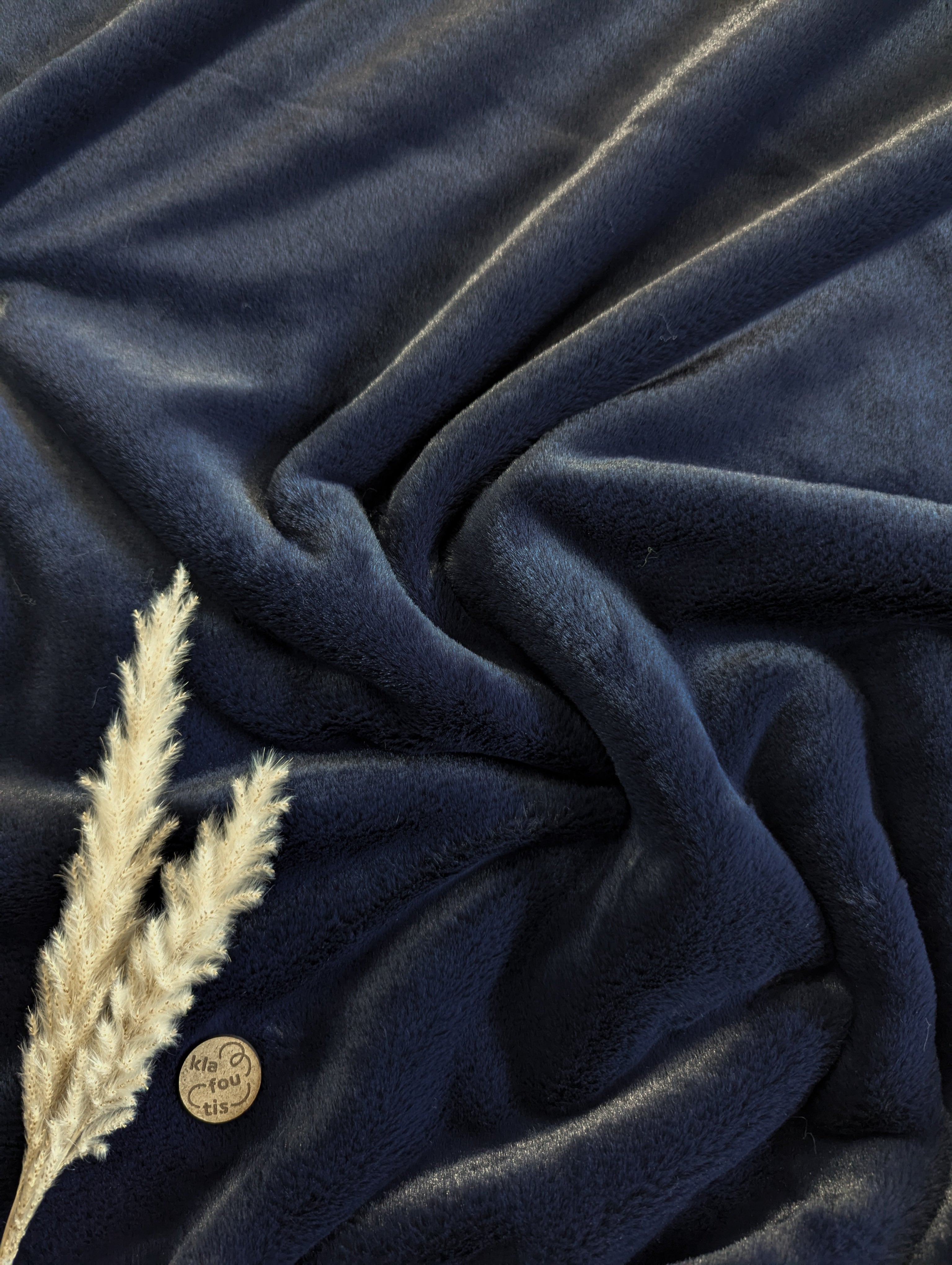 Fausse fourrure hyper douce - bleu marine