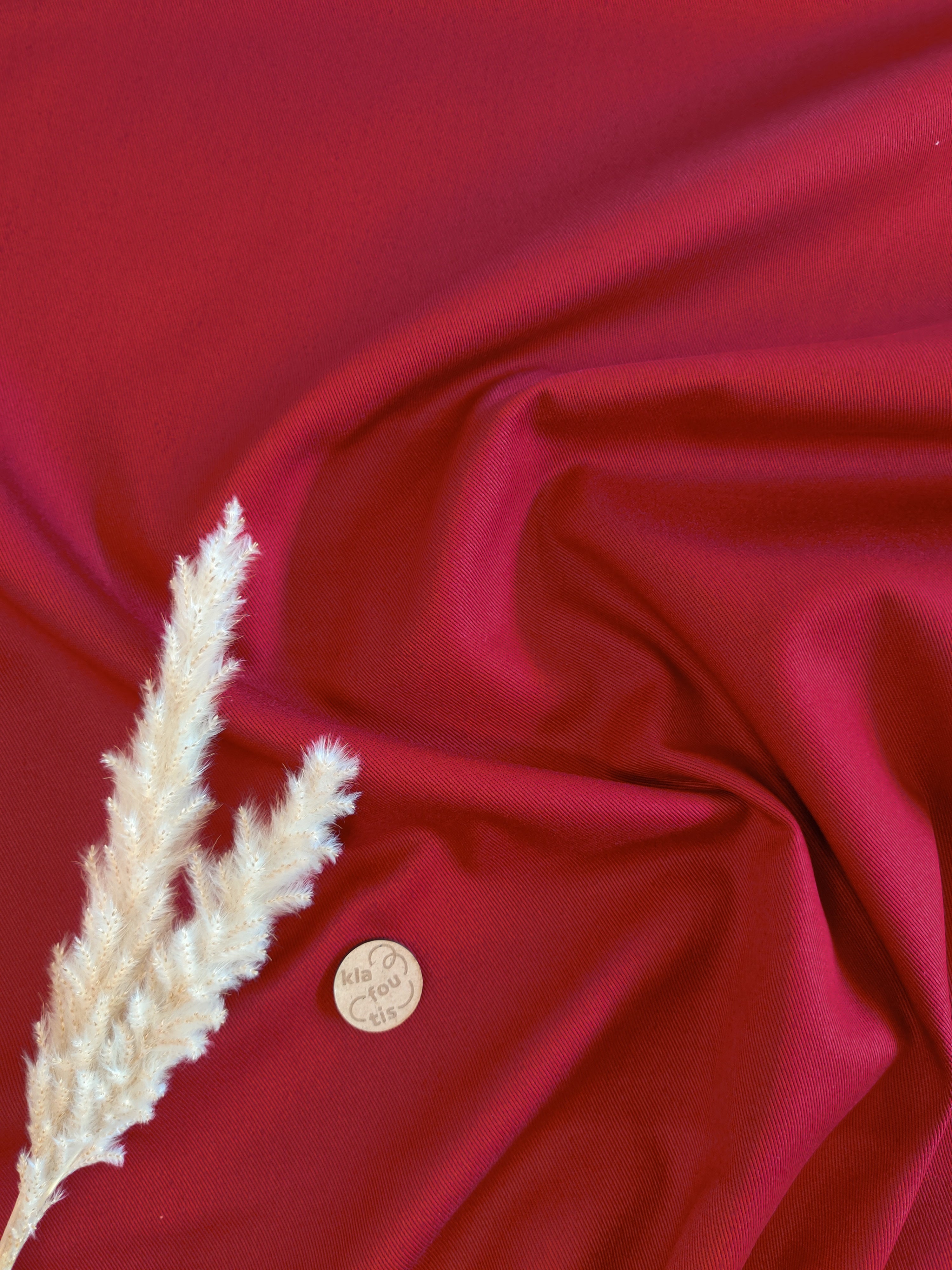 Sergé de coton - Rouge