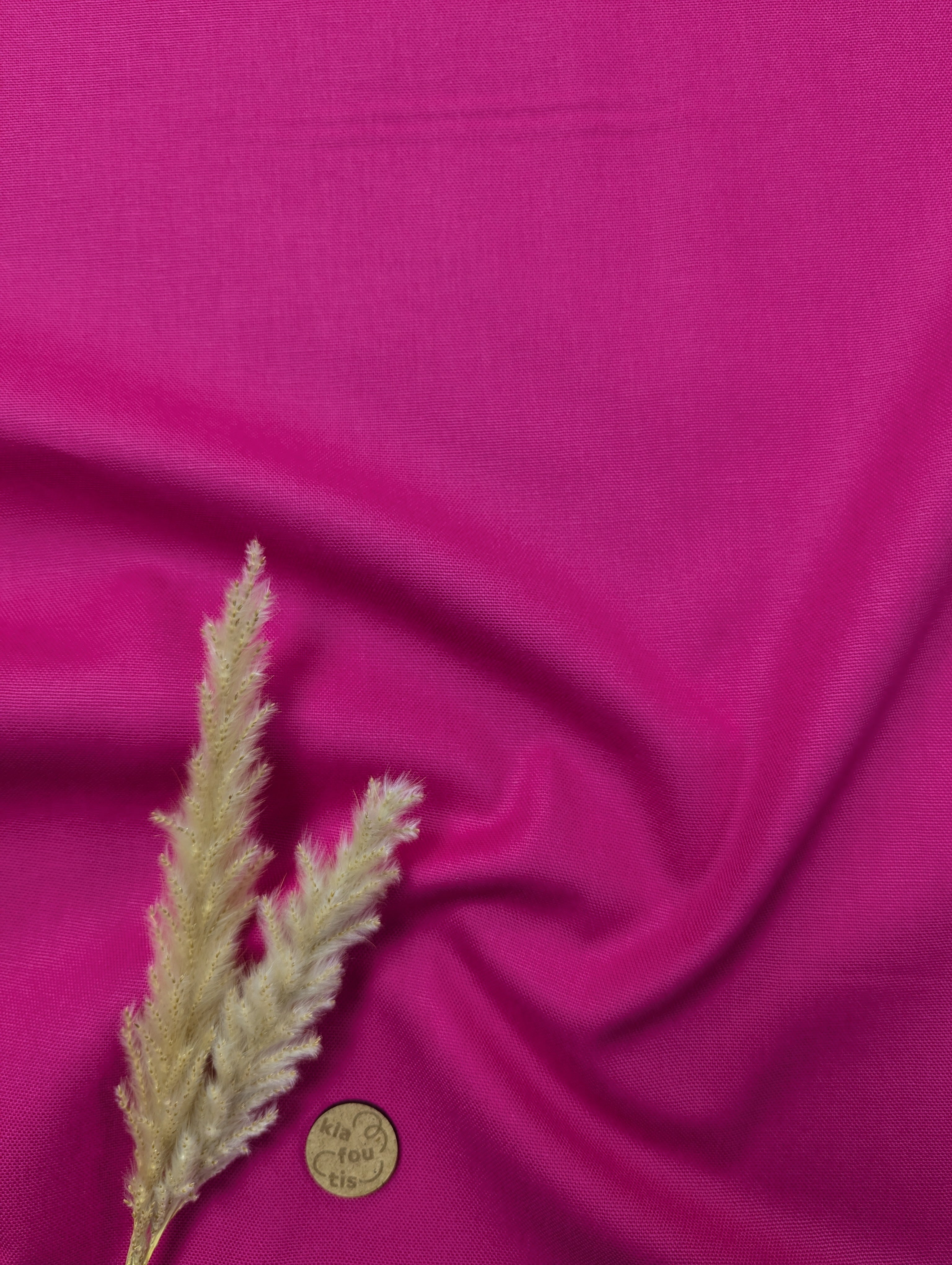 Canevas 100% coton - rose framboise