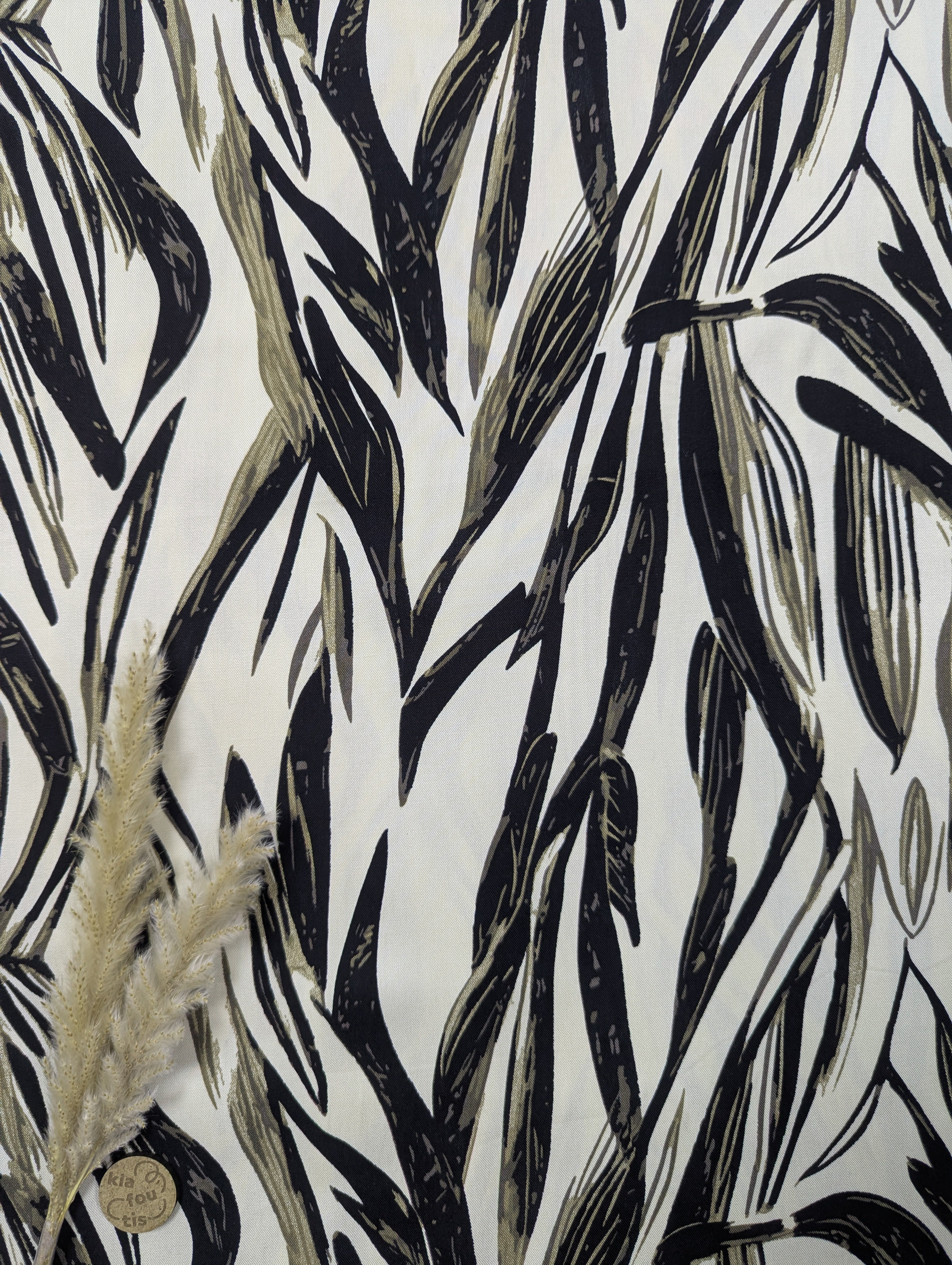 Twill de viscose EcoVero sable - effet bambou