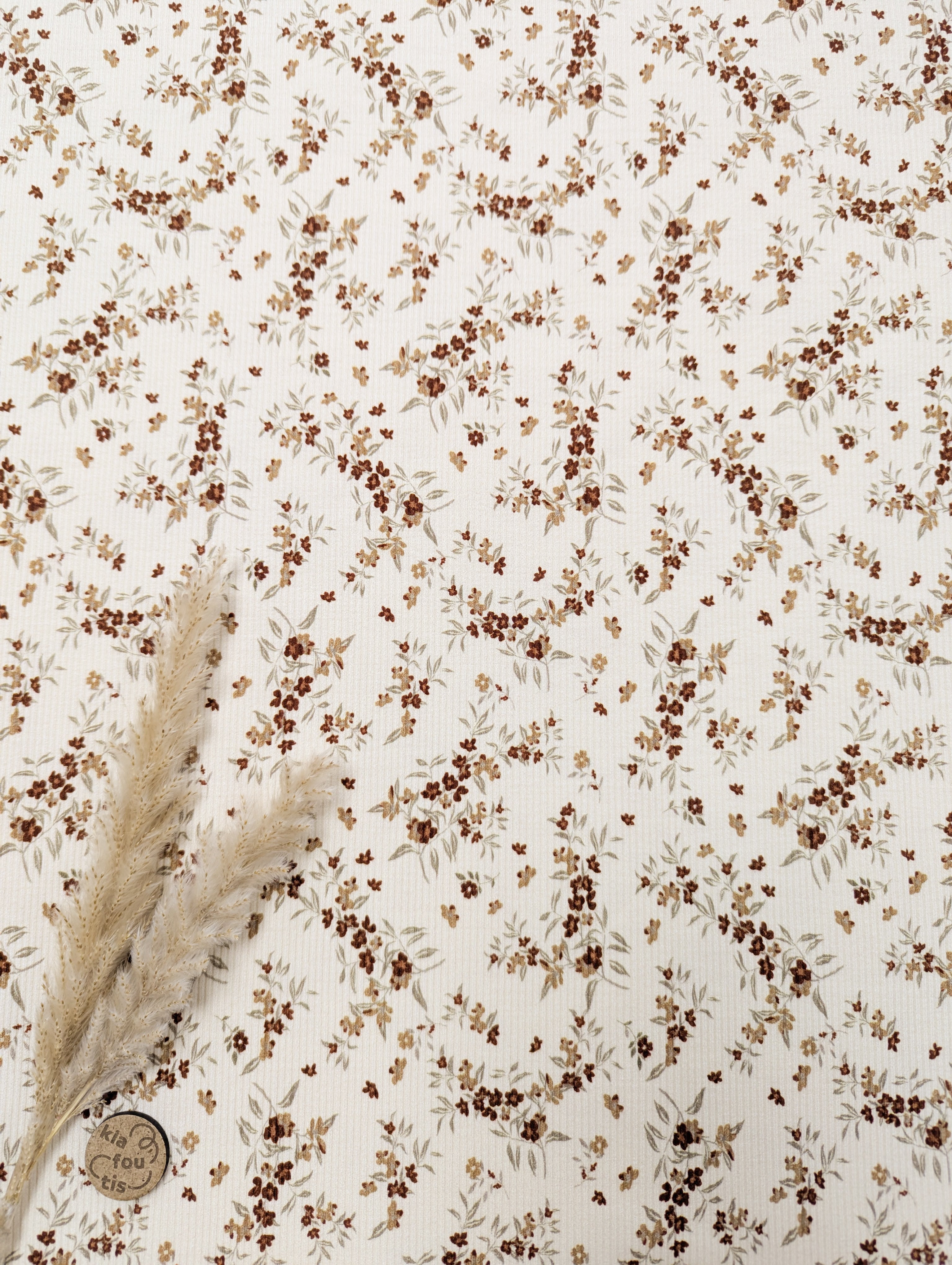 Jersey de coton texturé ligné - Éclats de campagne