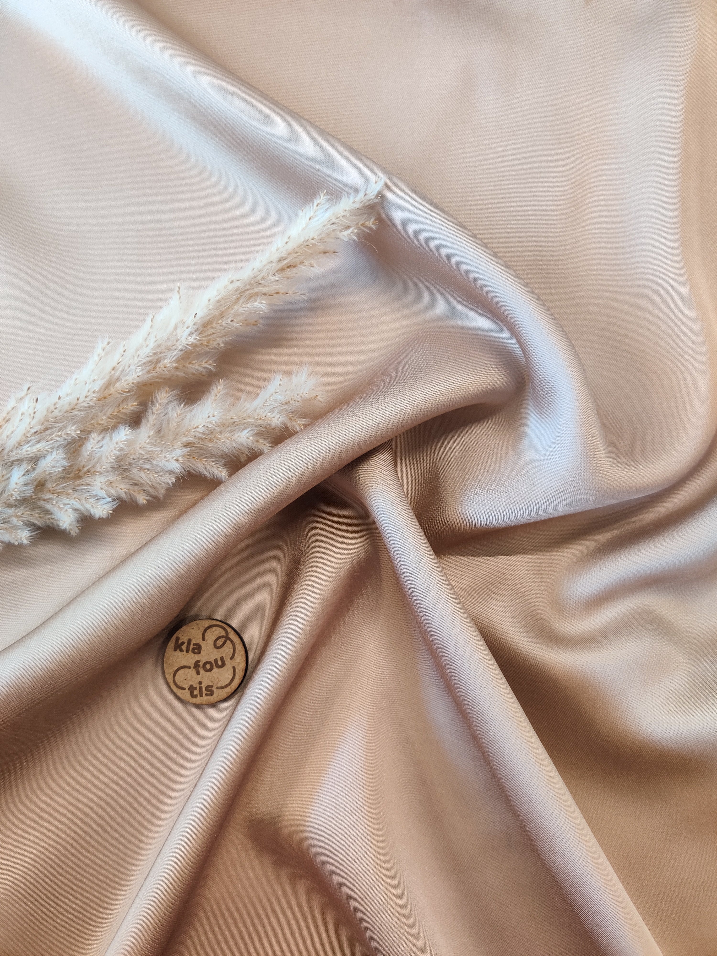 Satin de viscose - Sable