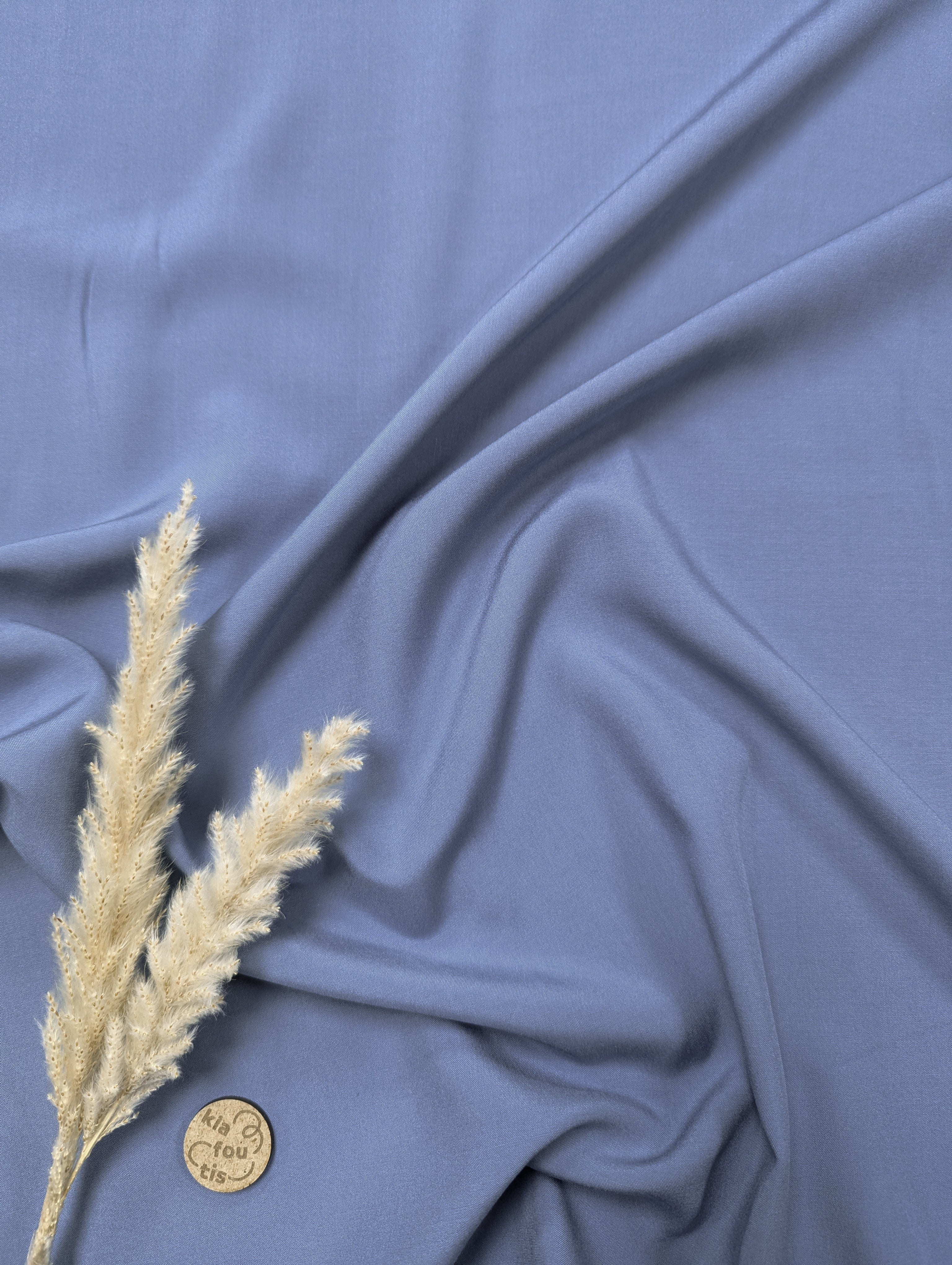 Popeline de viscose - Bleu jeans clair