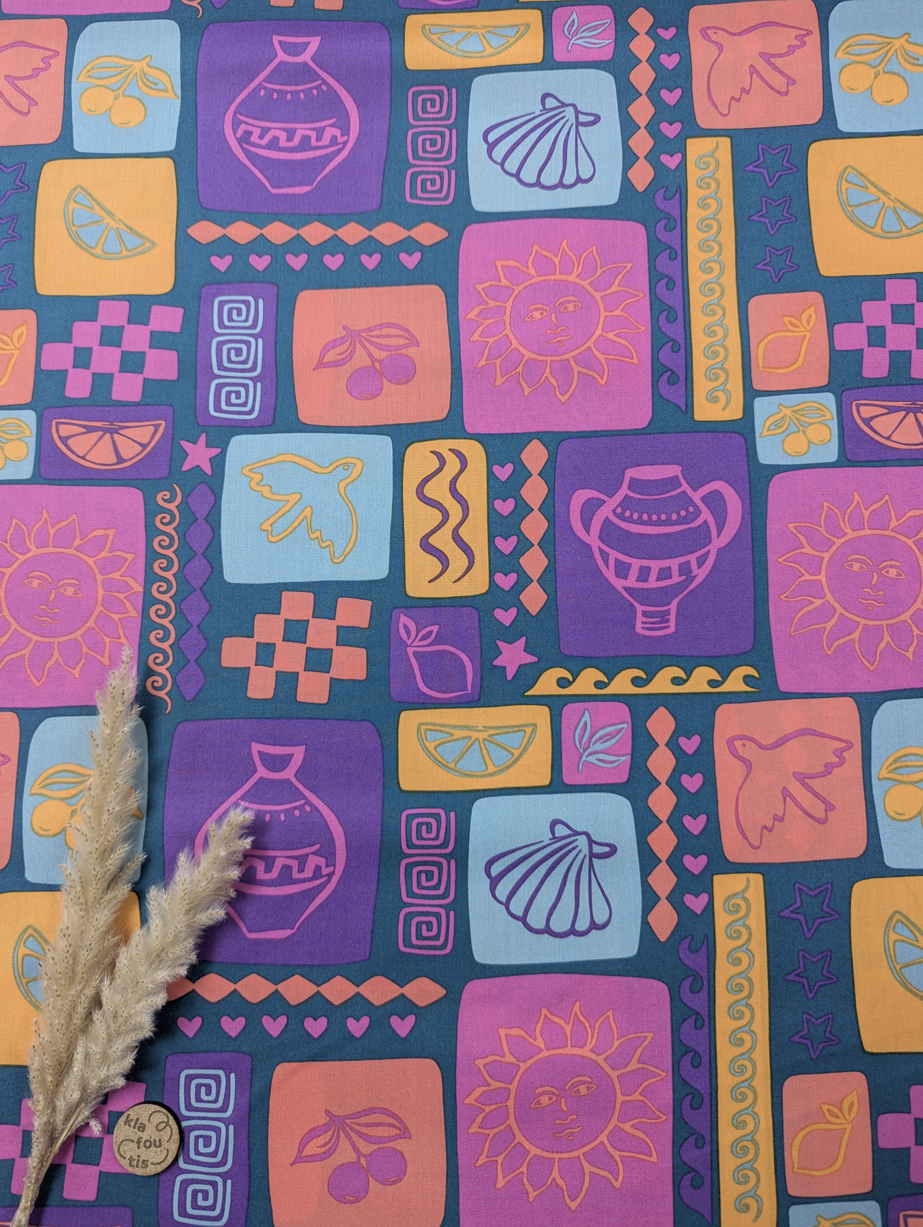 Popeline de coton pétrole - déjà une envie de soleil