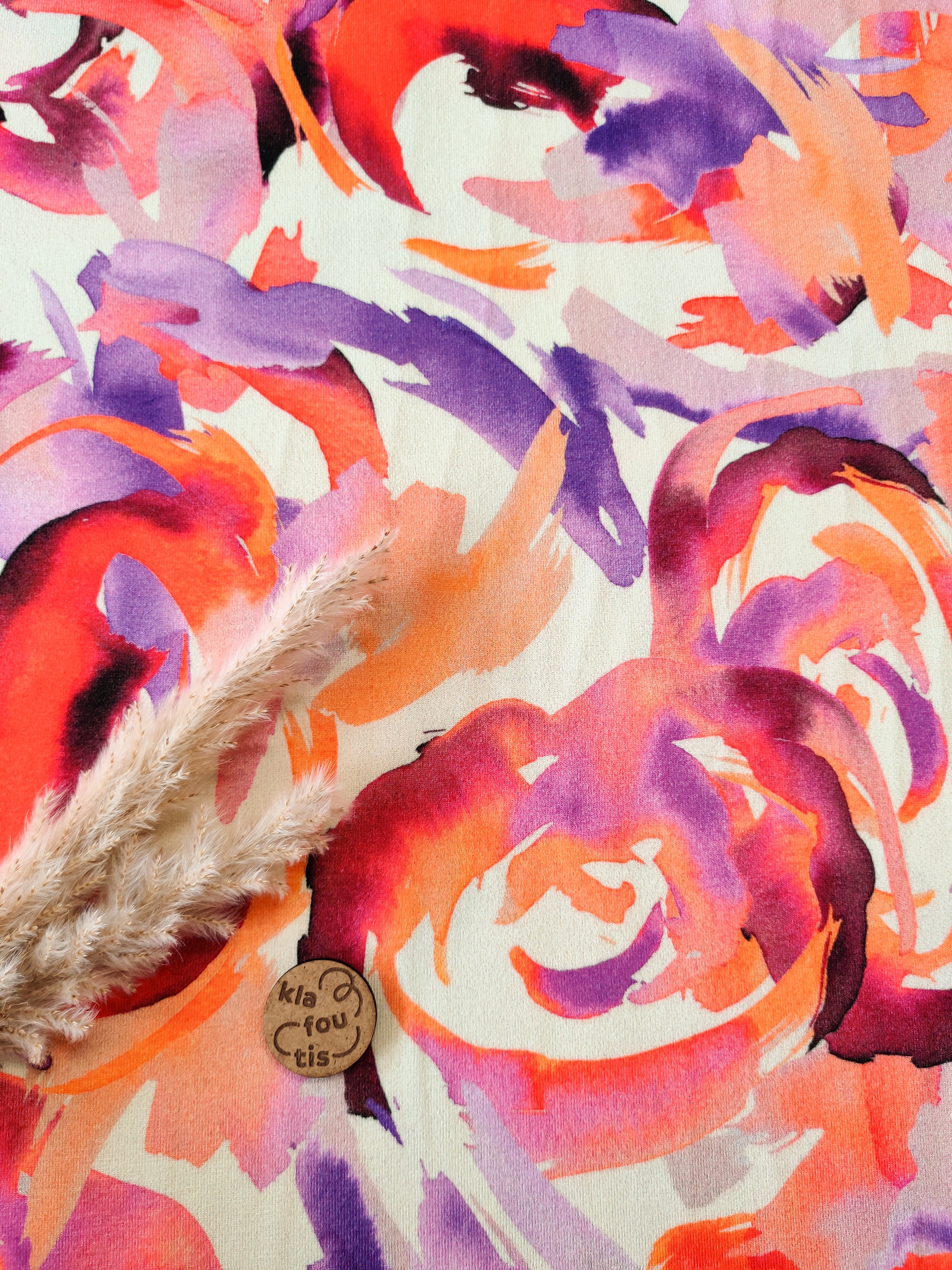 Jersey de viscose - Tourbillon abstrait