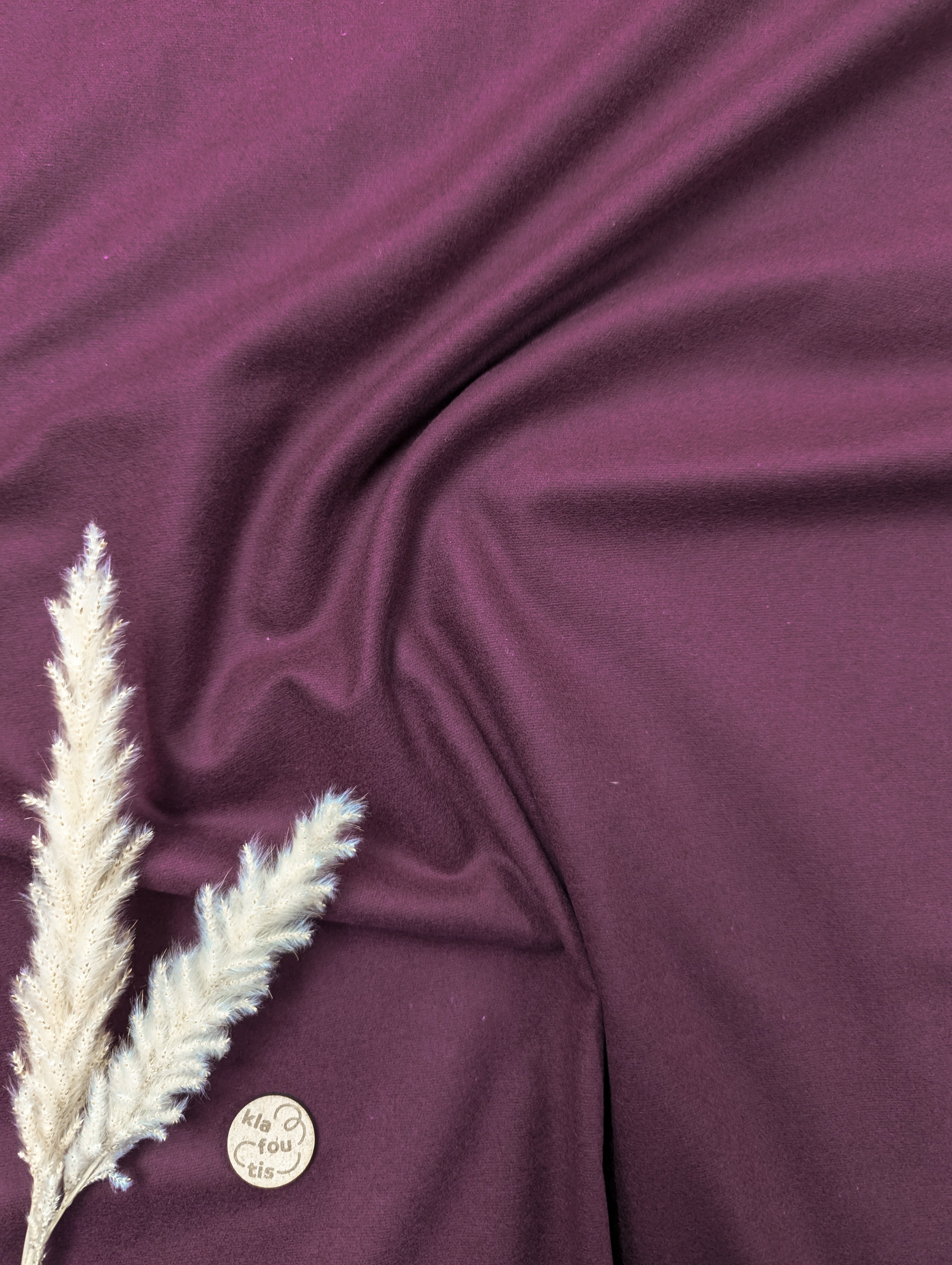 Flanelle de coton - Lie de vin