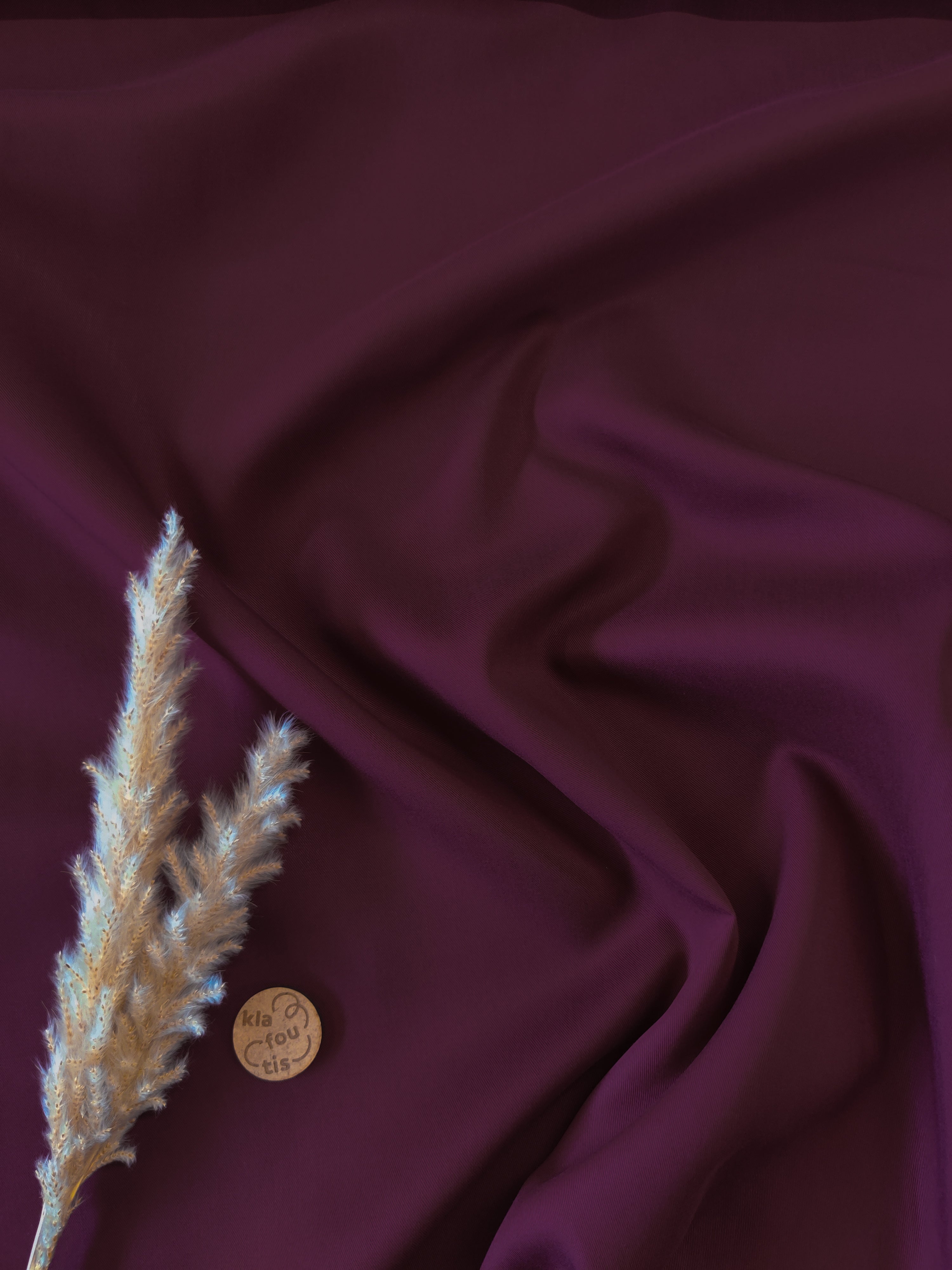 Twill de tencel - Bordeaux
