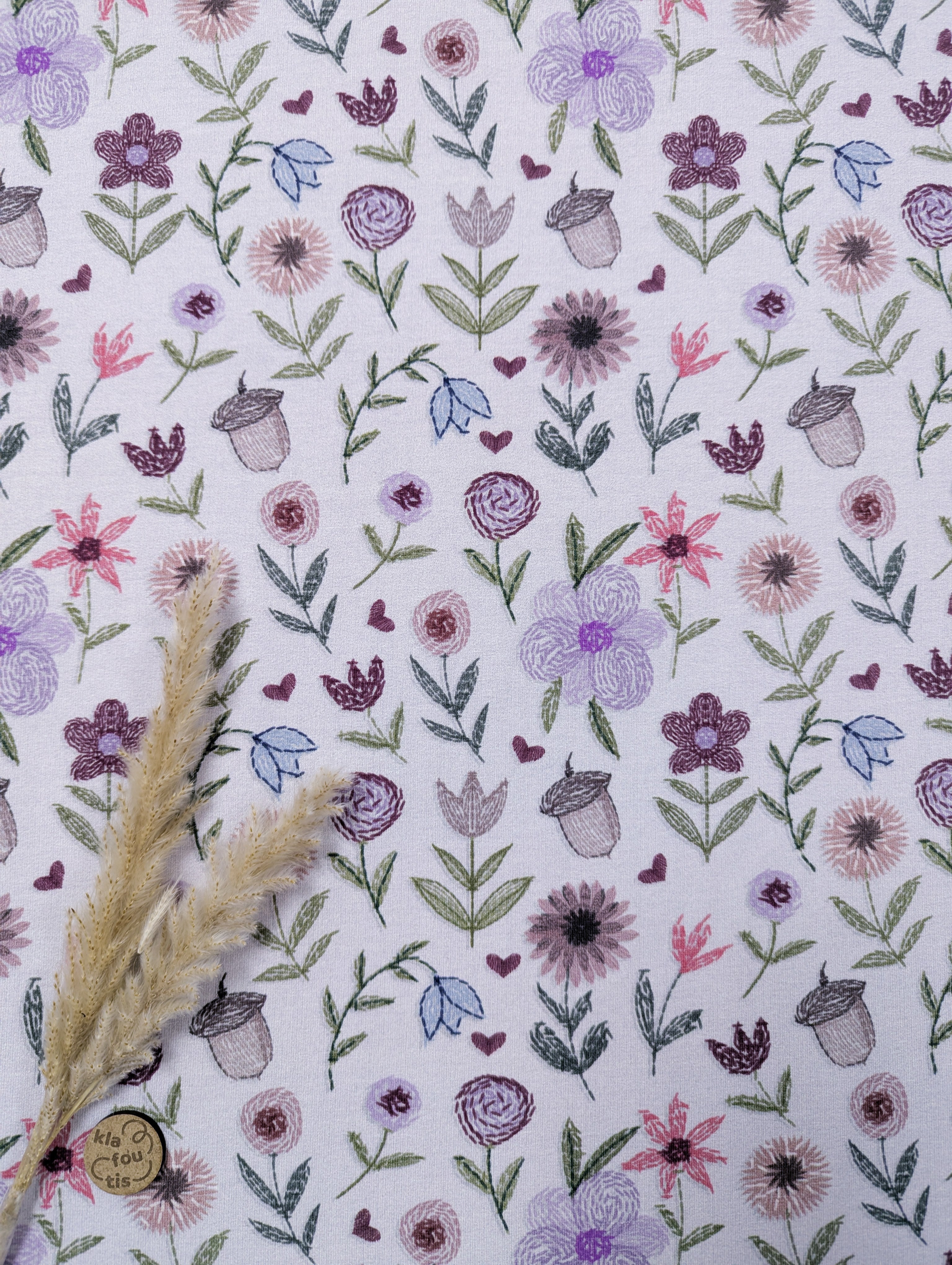 French Terry lilas clair - effet broderie par Christiane Zielinski