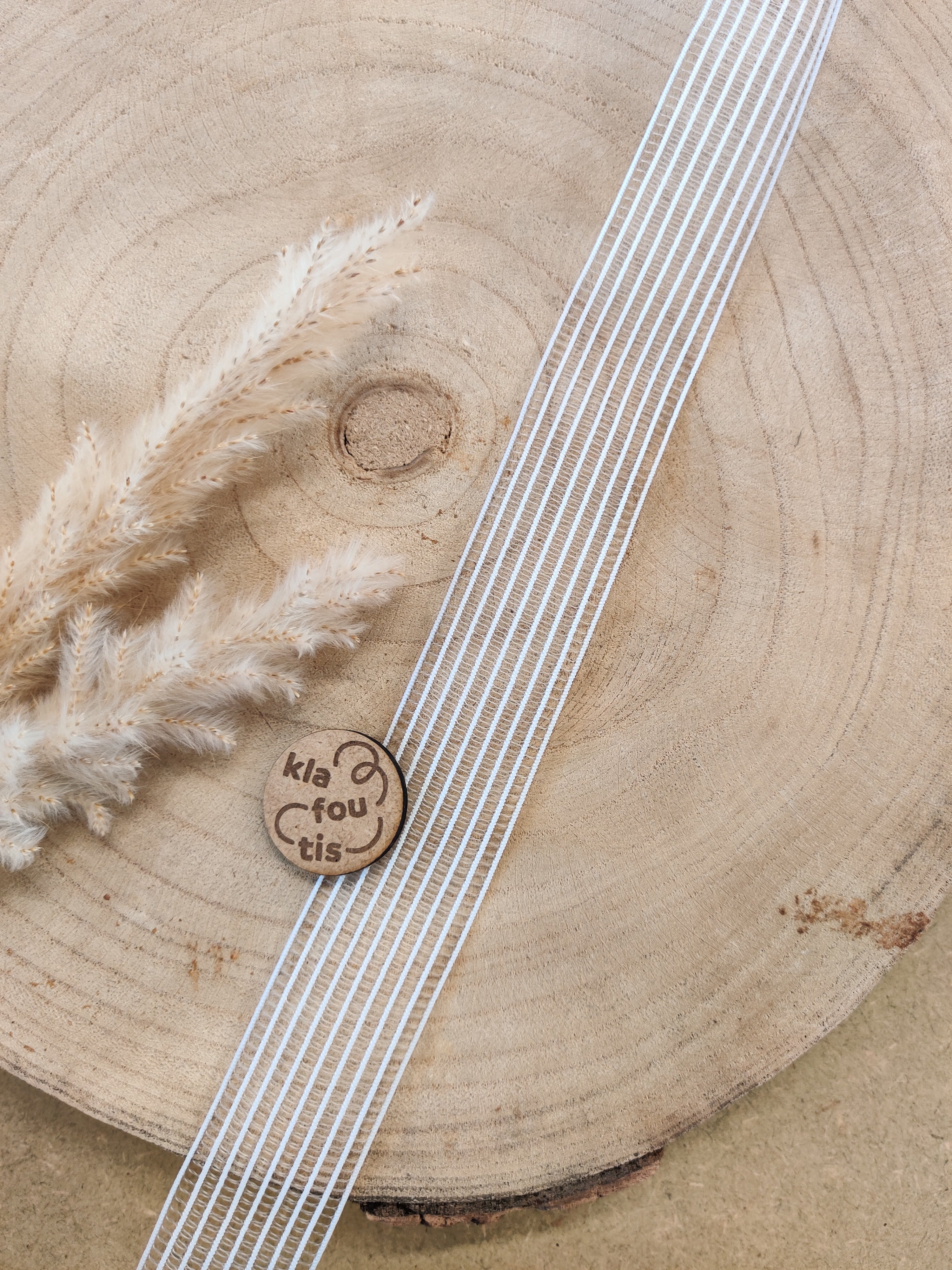 Ruban élastique pour smocks blanc ou noir 25mm