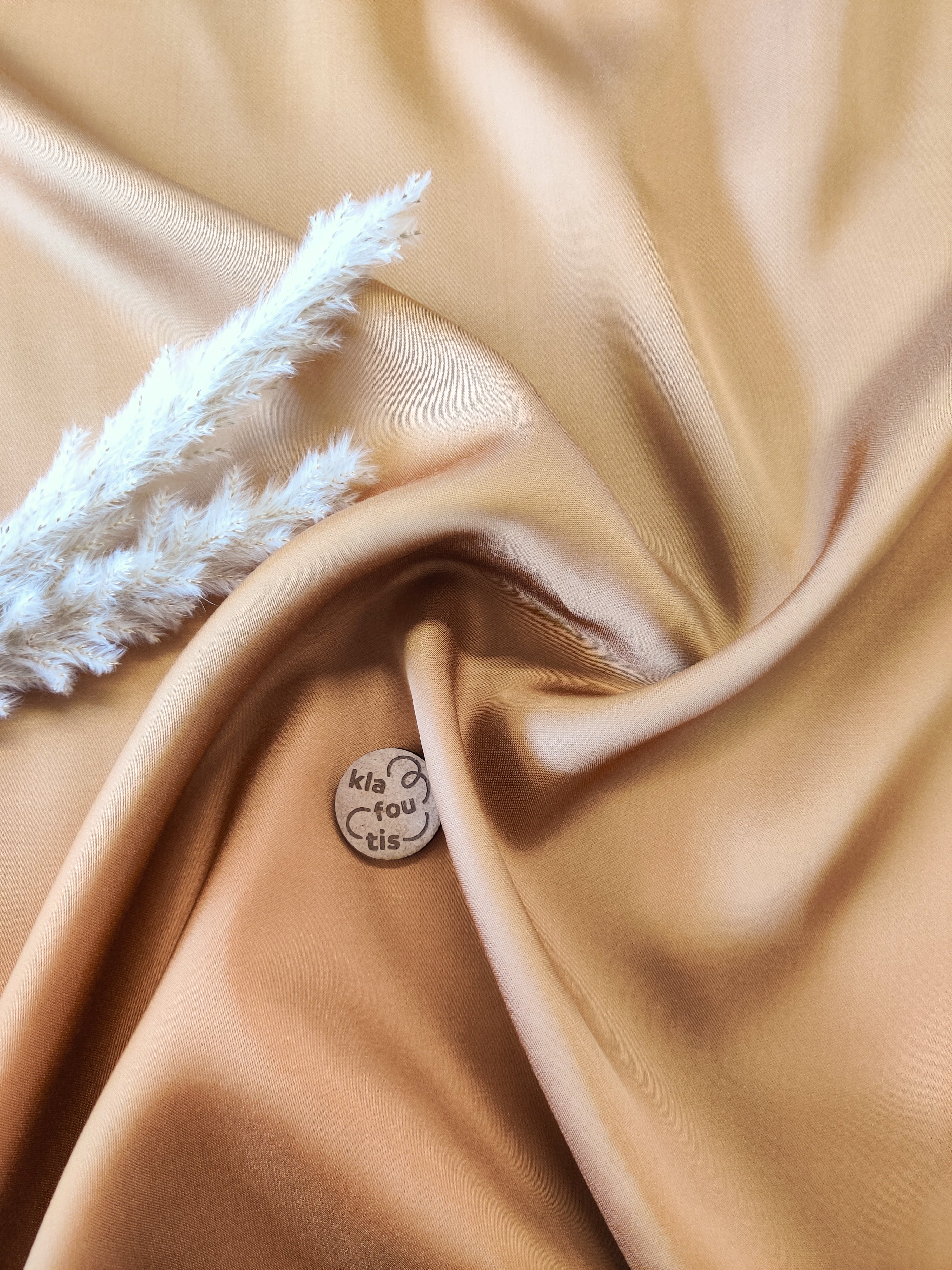 Satin de viscose - Caramel