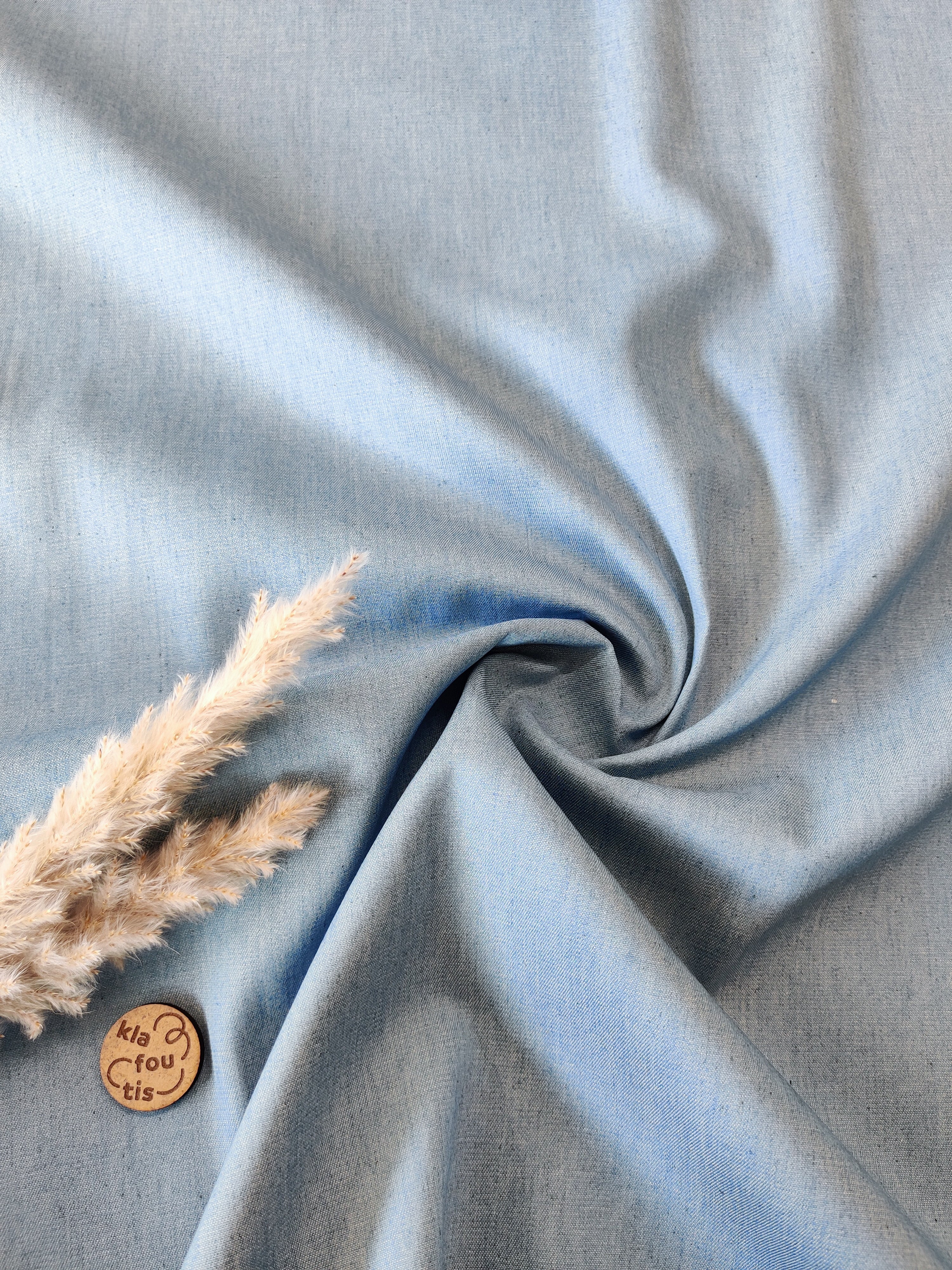 Jeans fin de coton - Bleu clair