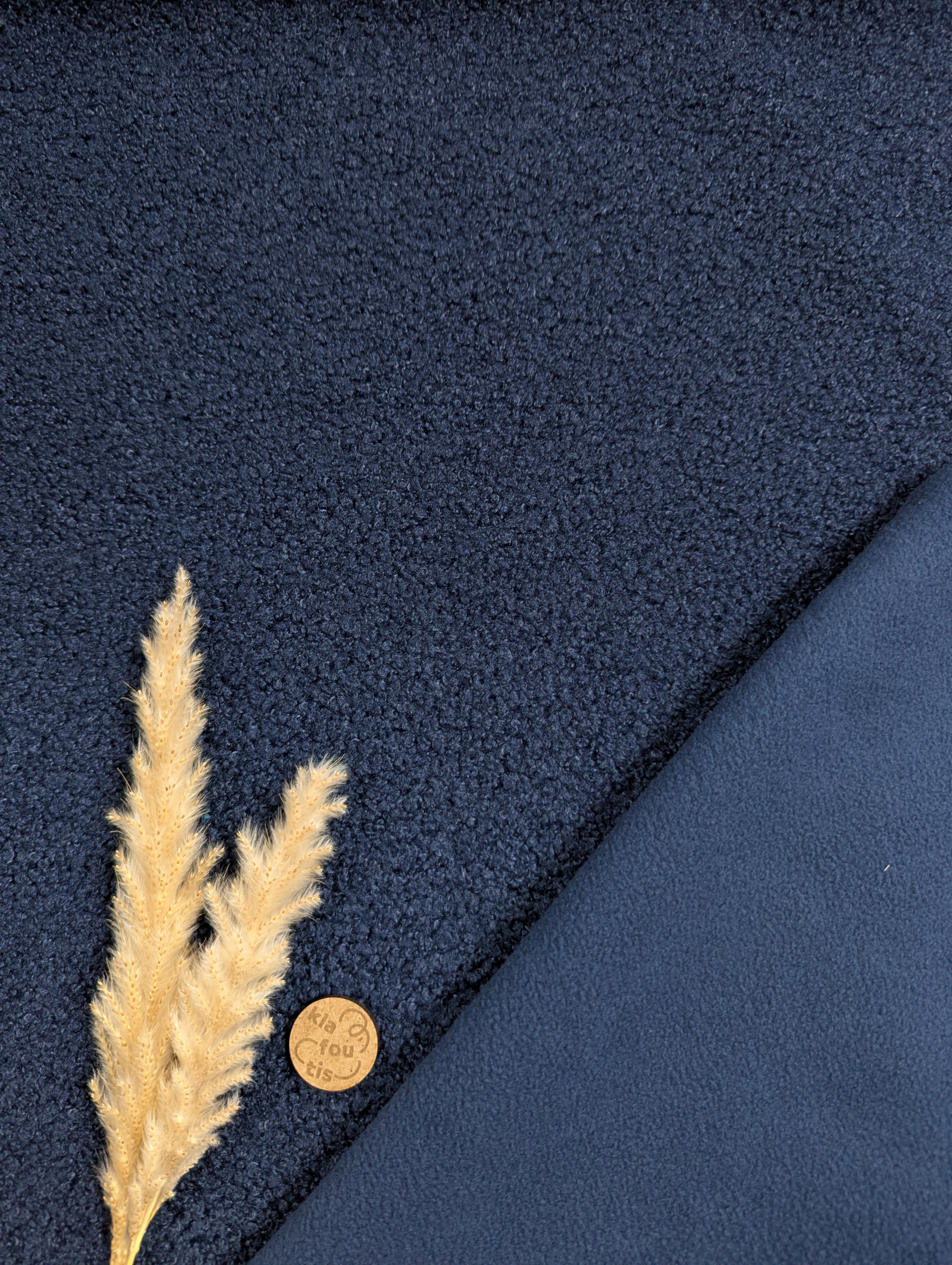 Teddy stretch doublé polaire - bleu marine