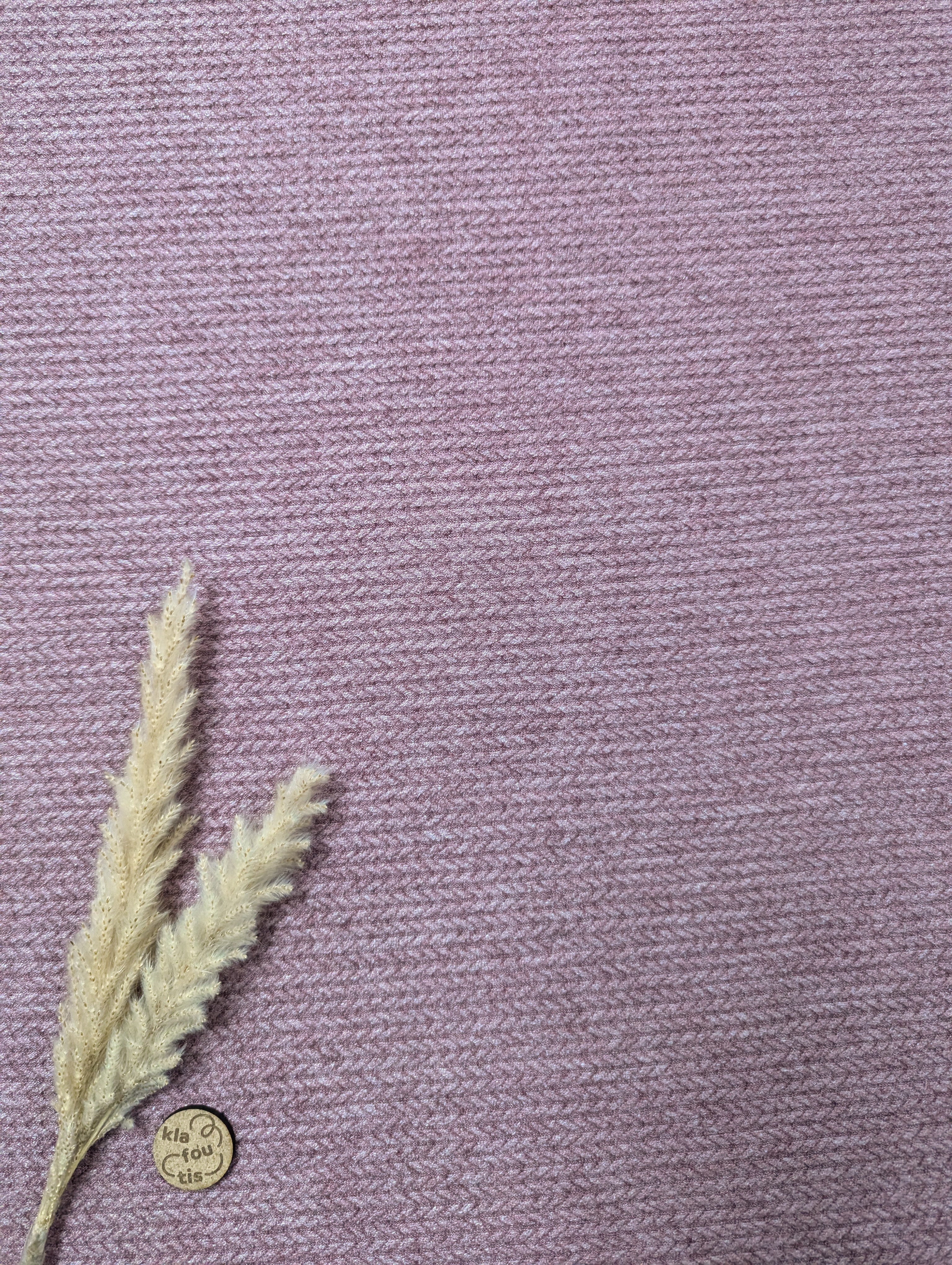 Maille effet tricot torsadé - Vieux rose