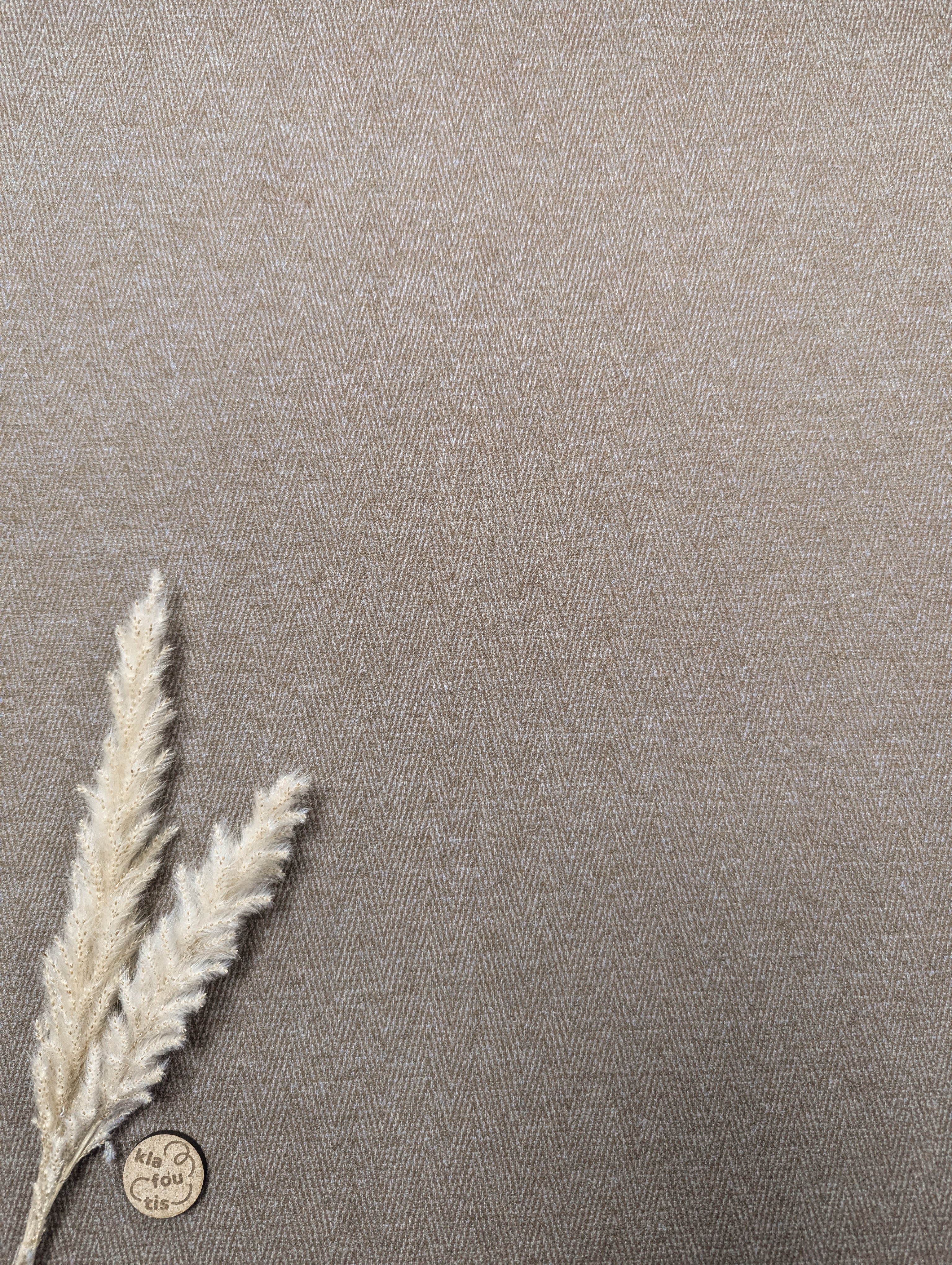 Tricot chevron doublé fourrure - Moka