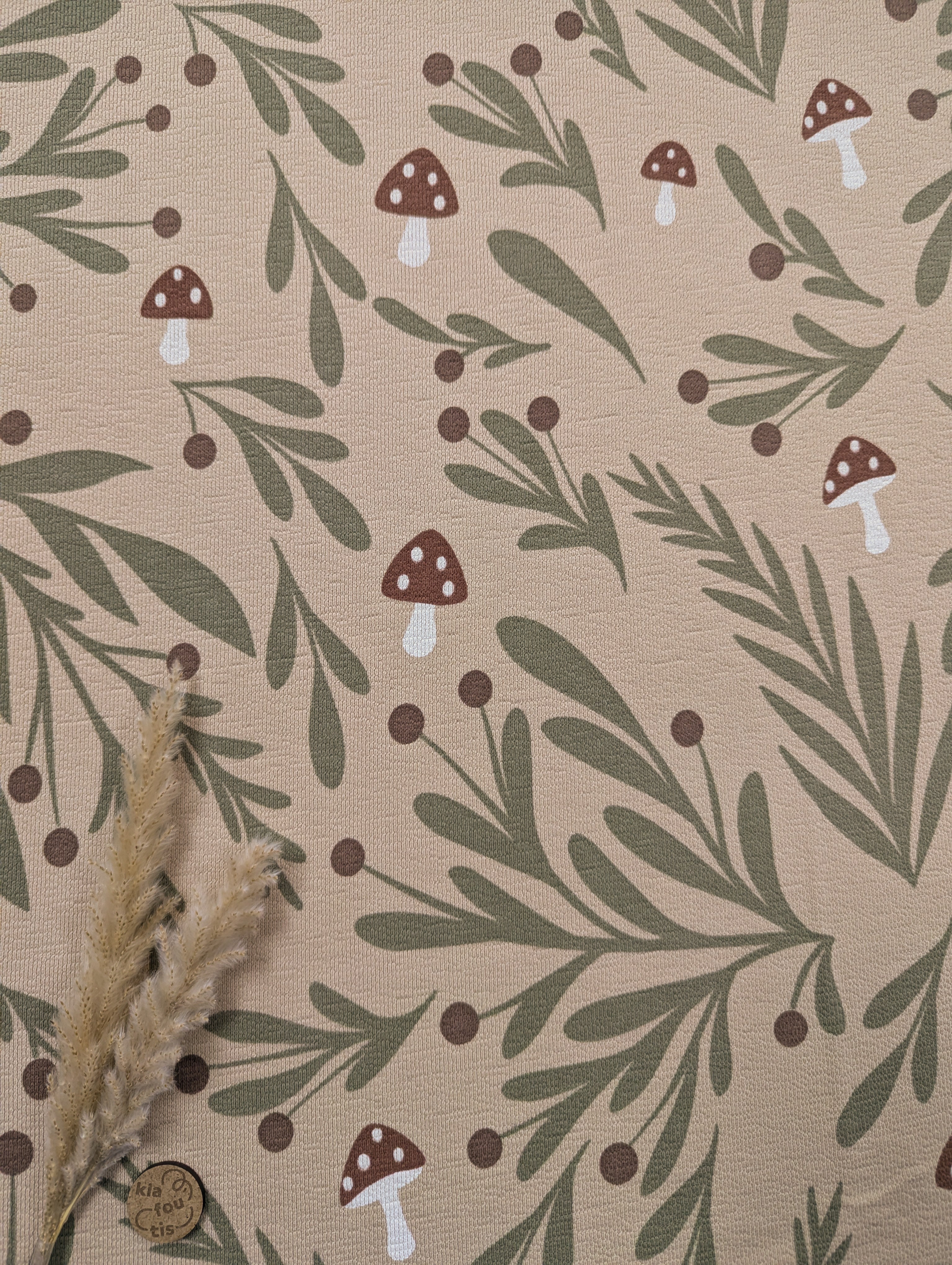 French Terry crêpe beige - champis