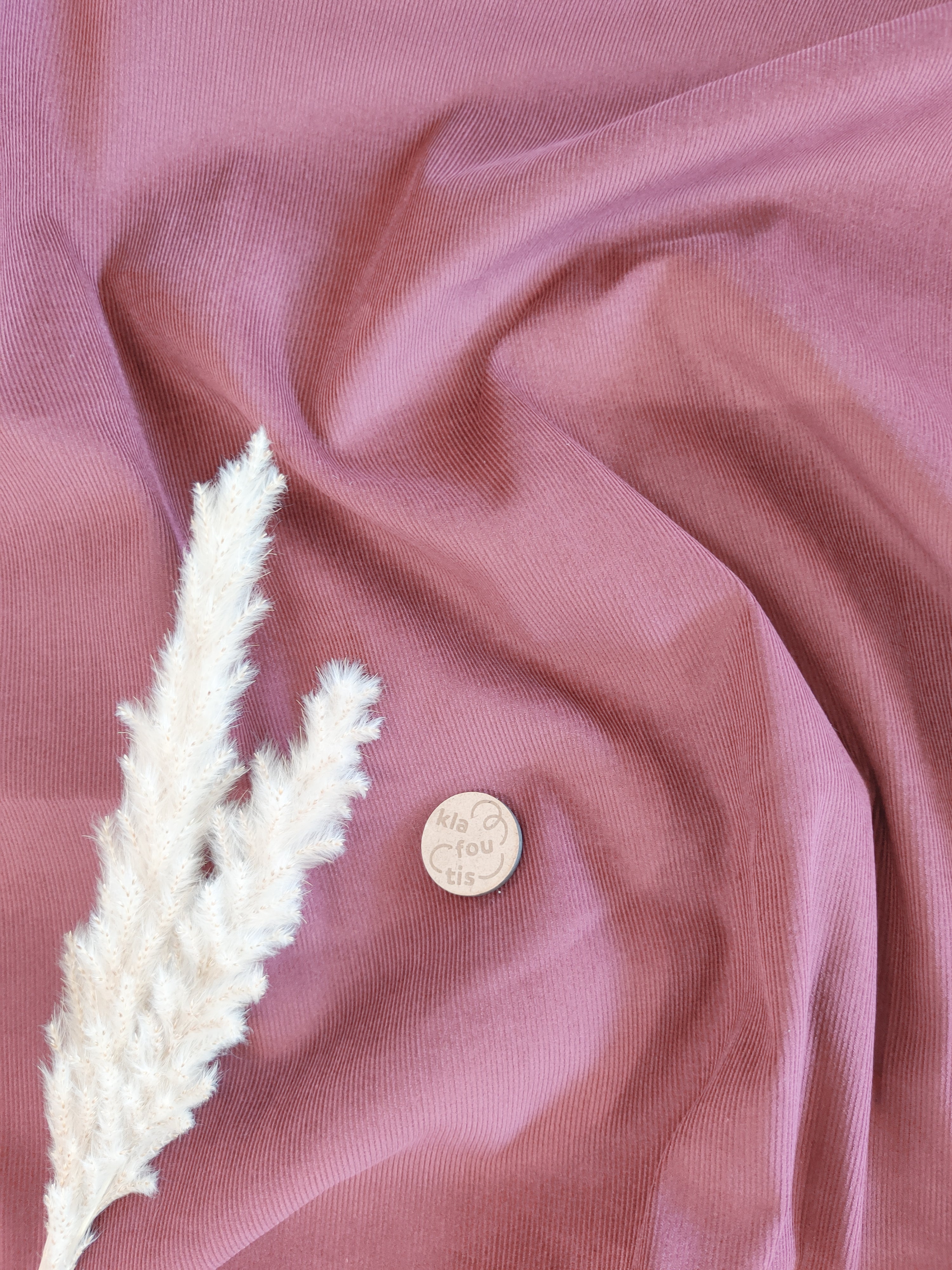 Velours milleraies - Rose