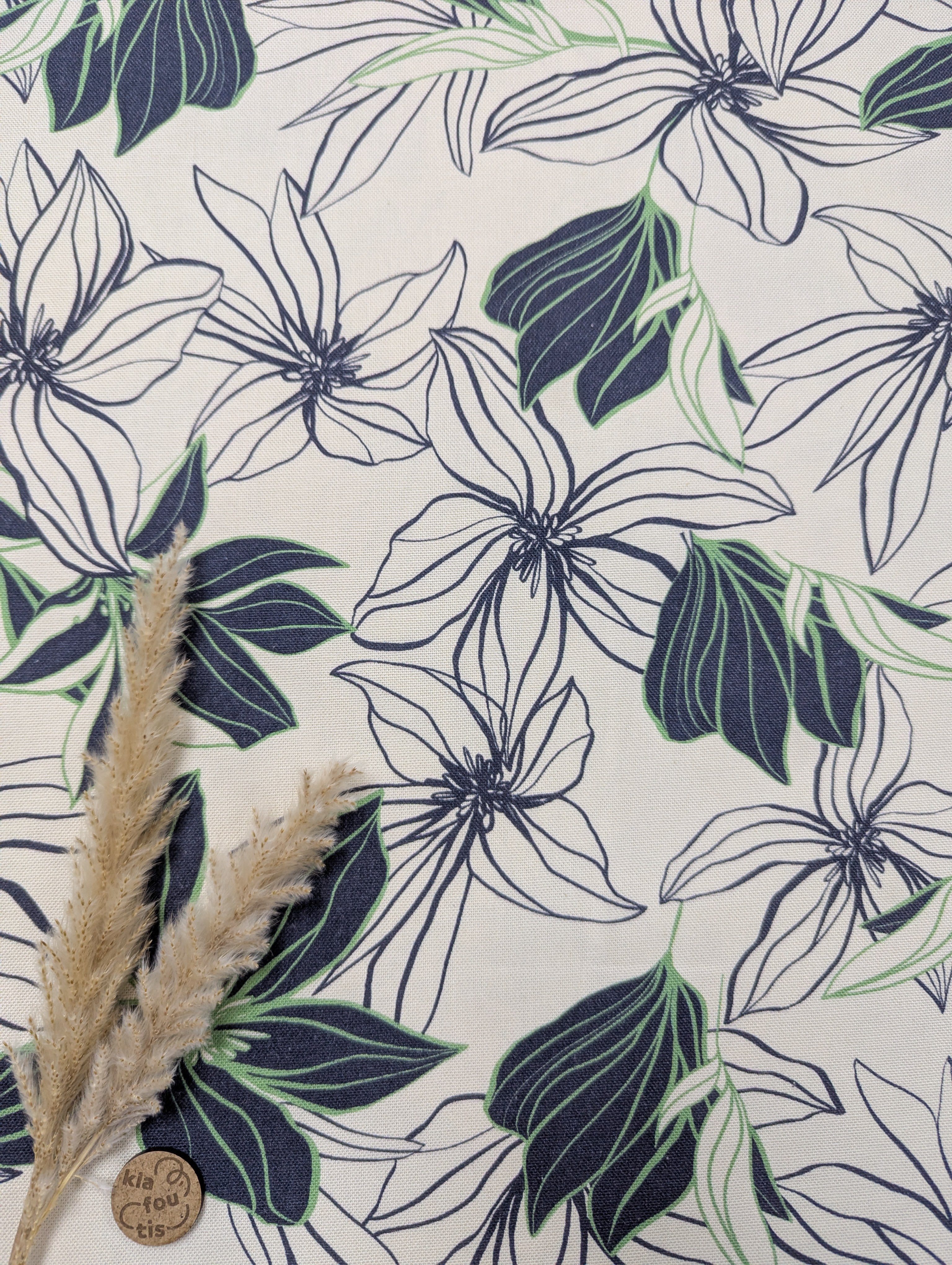 Canevas beige naturel - Ligne botanique chic