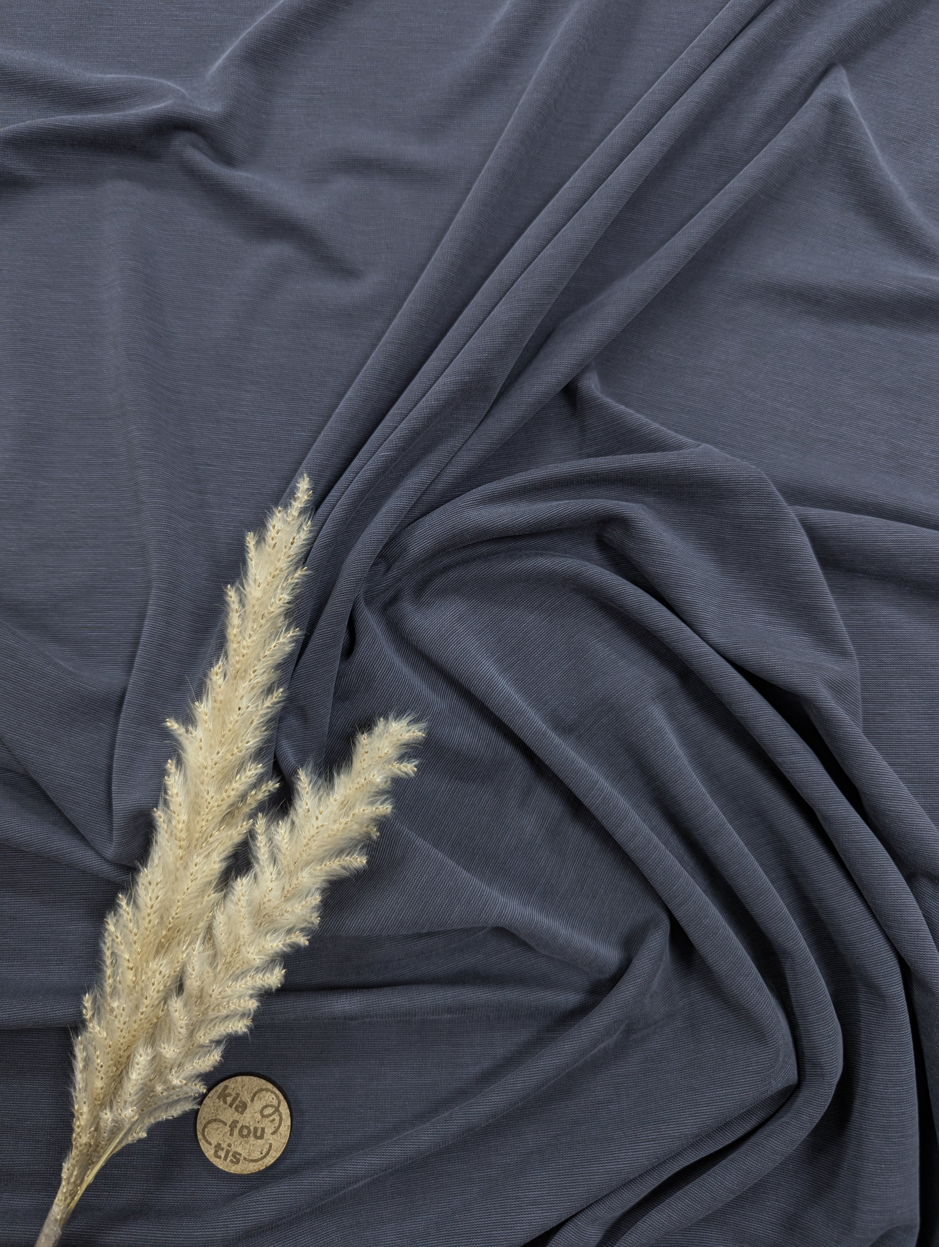 Jersey interlock de viscose - Gris
