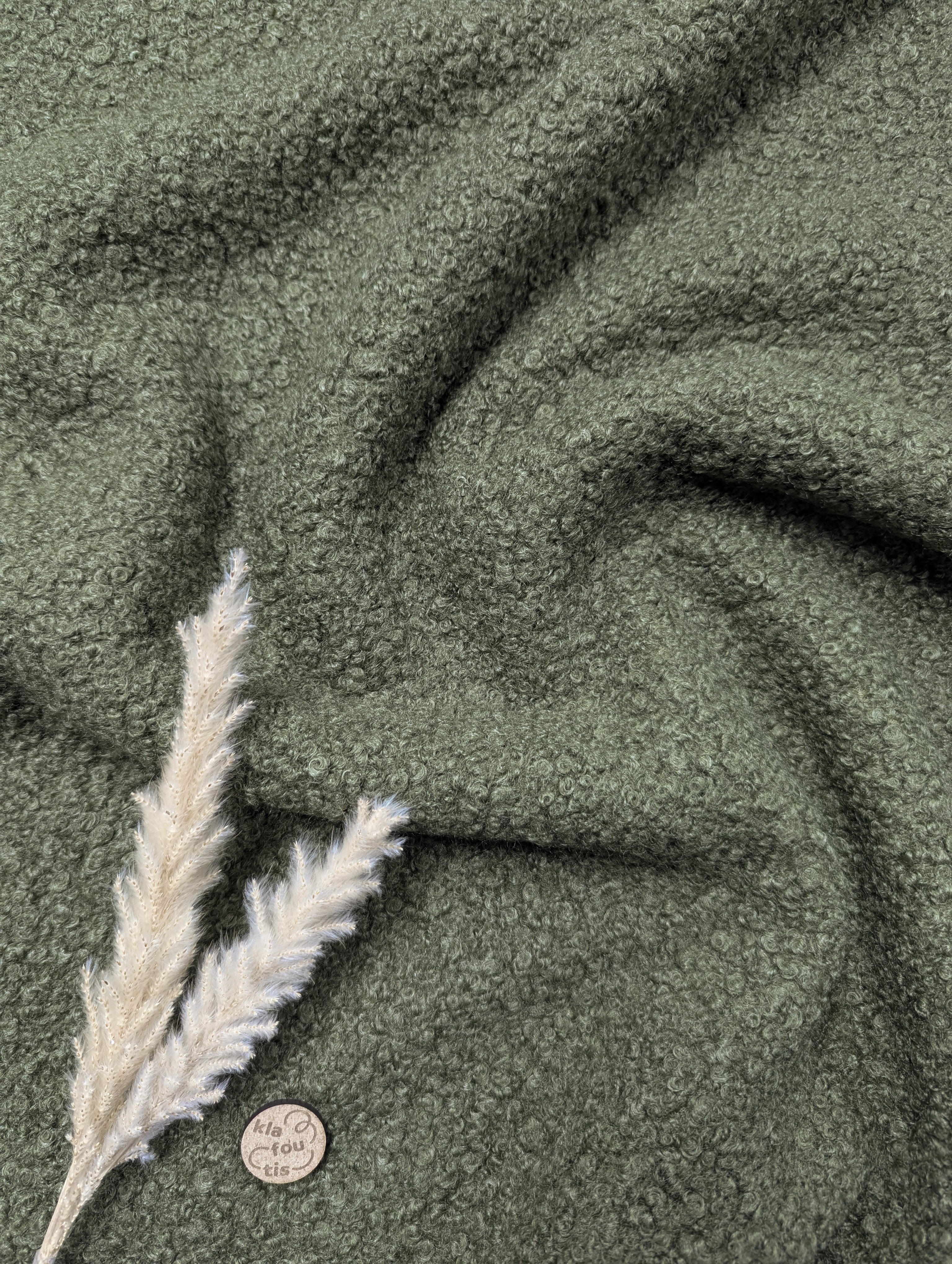 Bouclé - vert kaki
