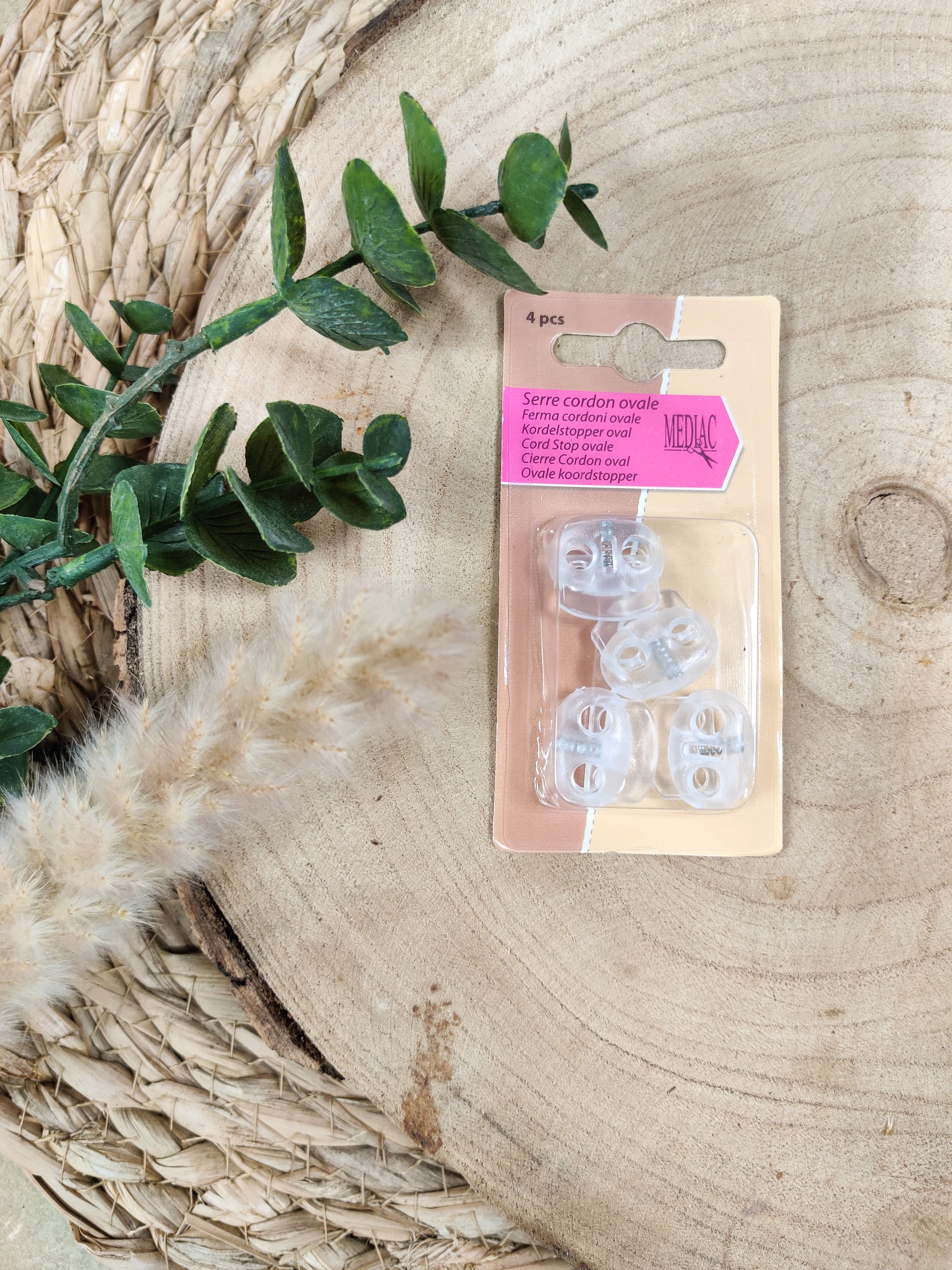 Stop-cordon double 4pc - plusieurs couleurs