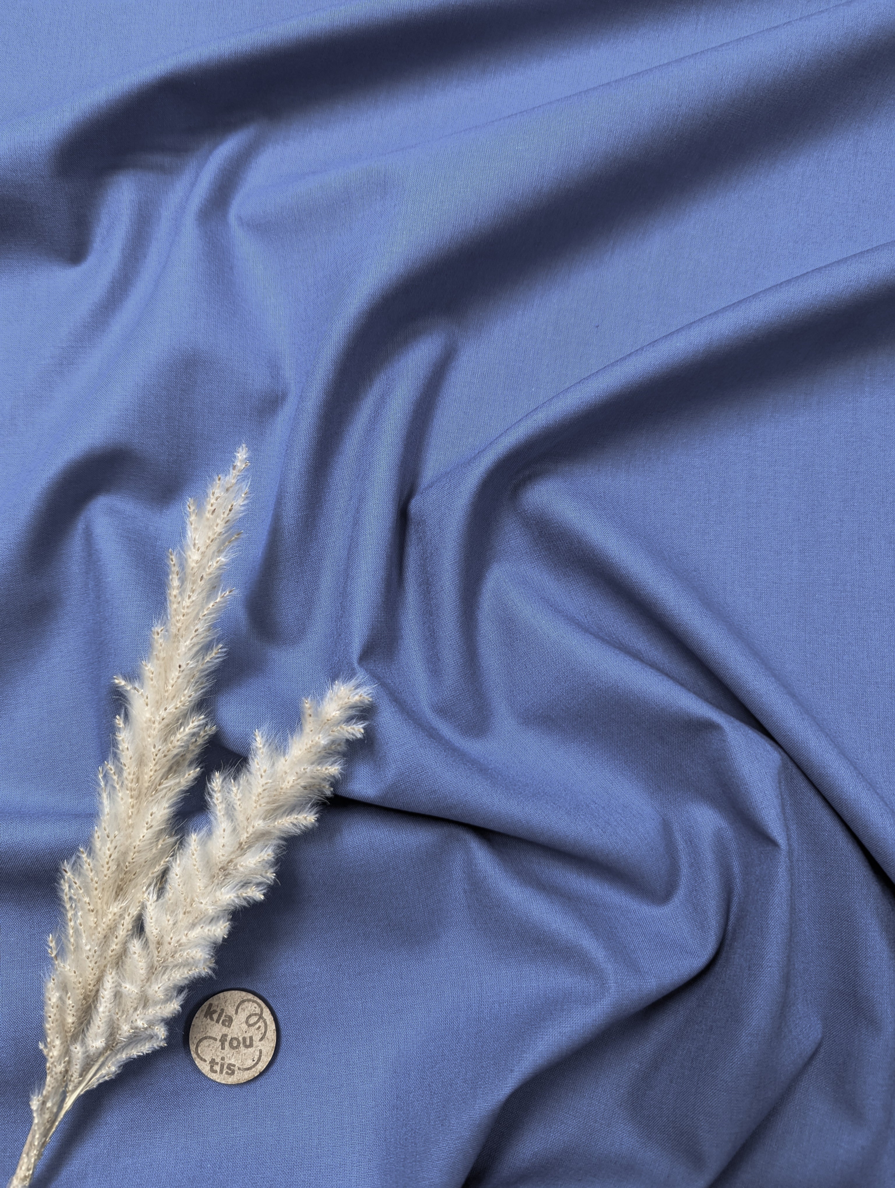 Popeline de Coton - Bleu jeans clair