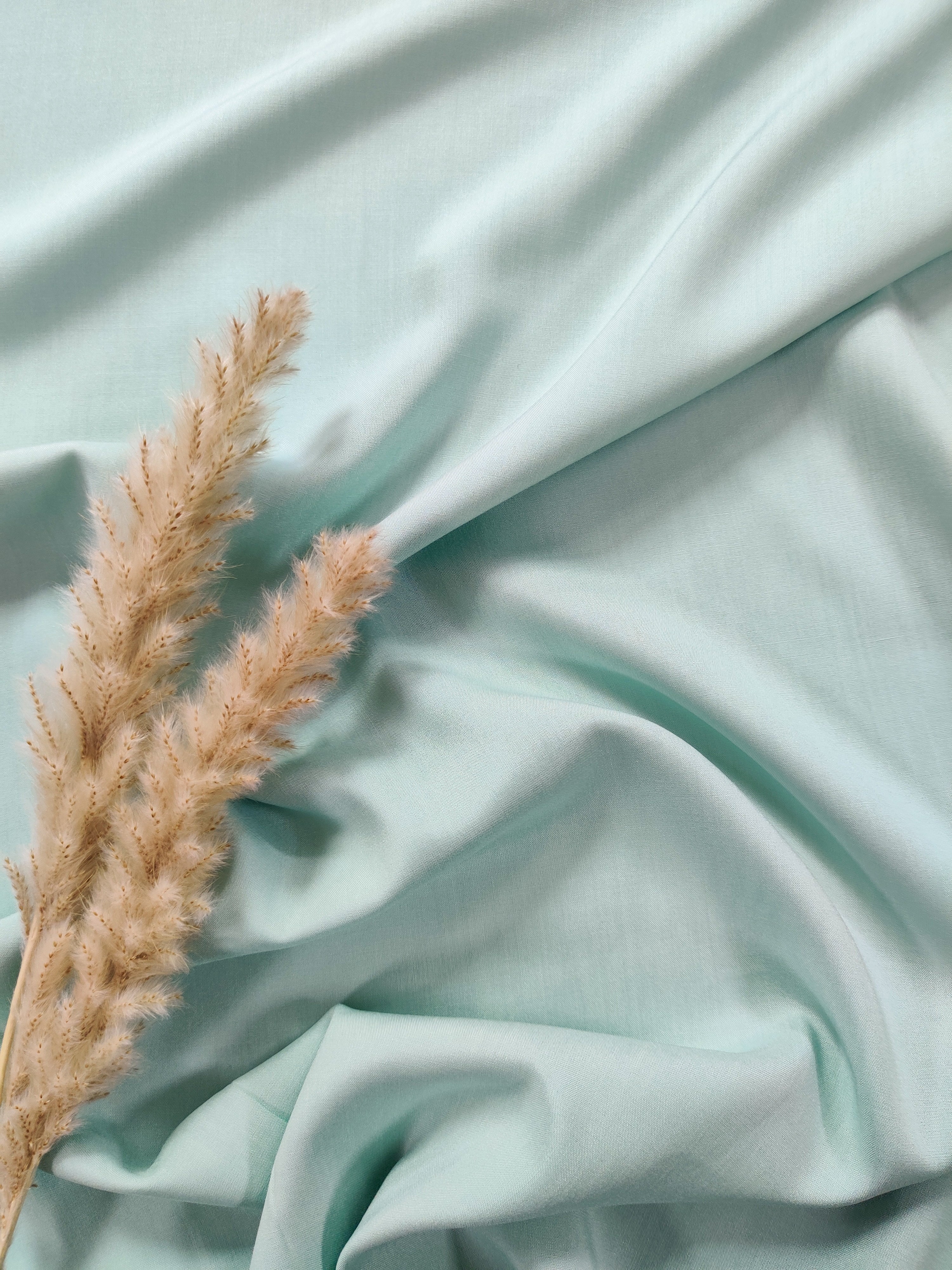 Popeline de viscose - Bleu menthe