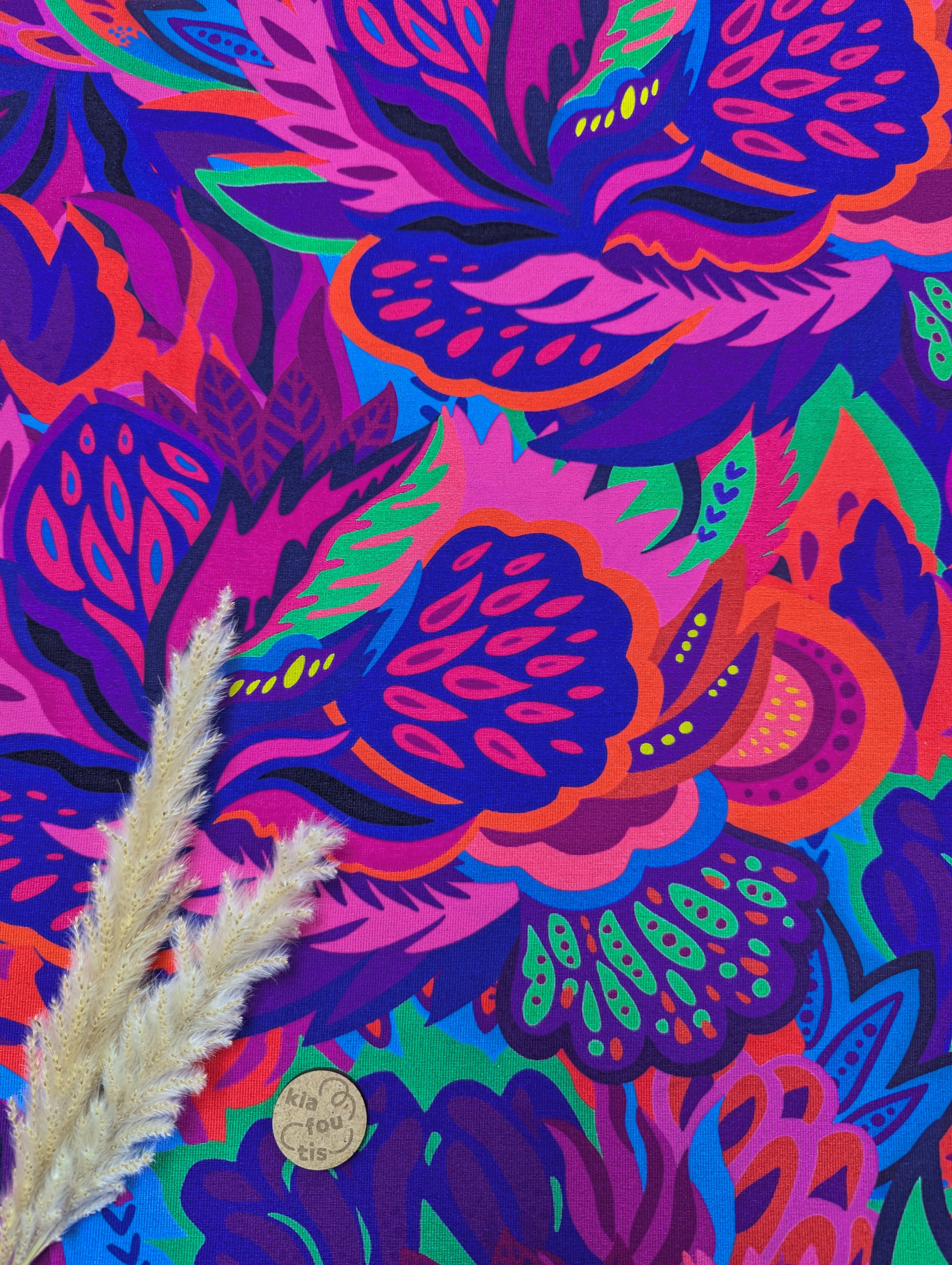 Jersey de viscose multicolore - joie